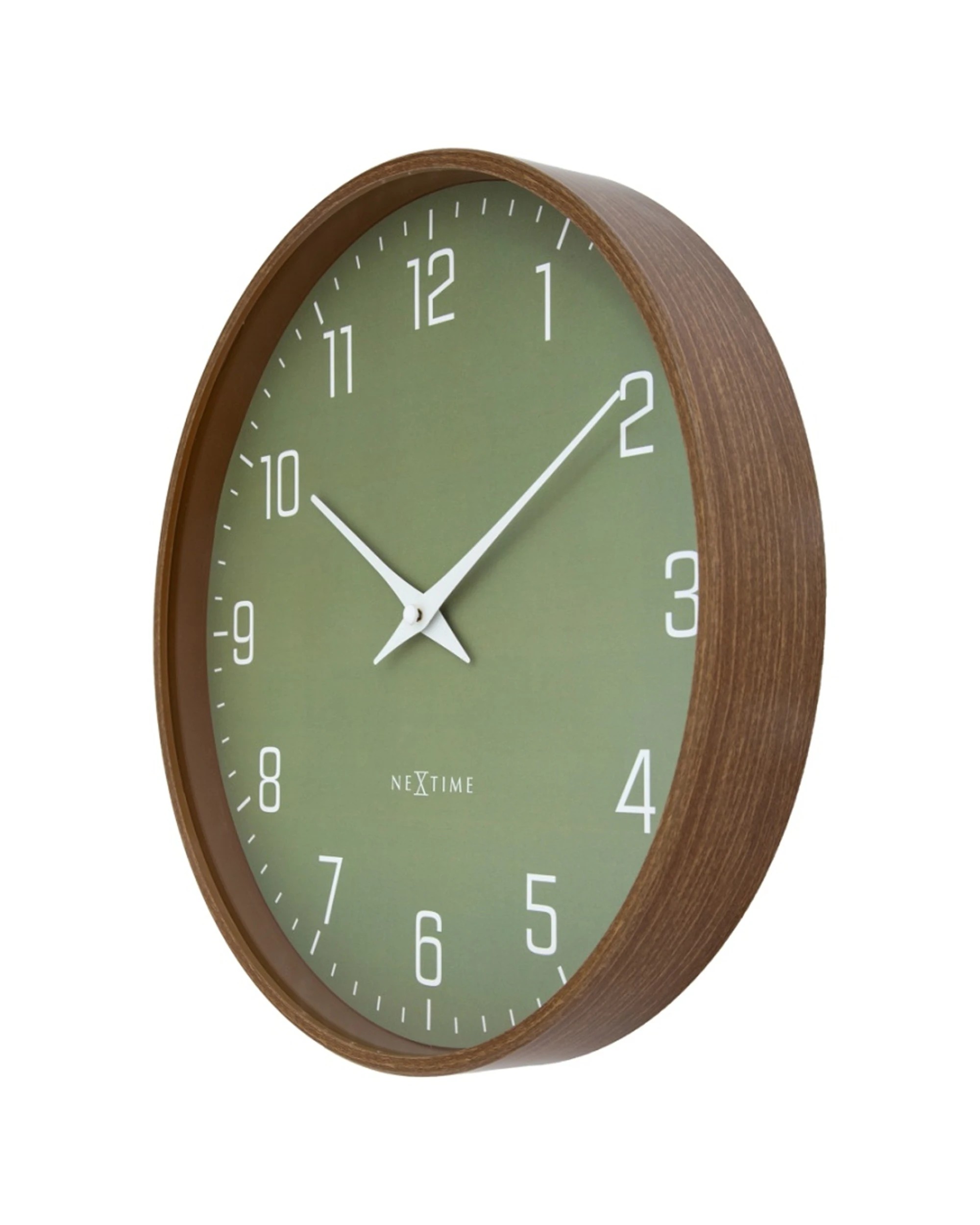 3 NeXtime Lyra Wall Clock Silent Analogue Modern Minimalist Style 30cm - Green, 3 of 5