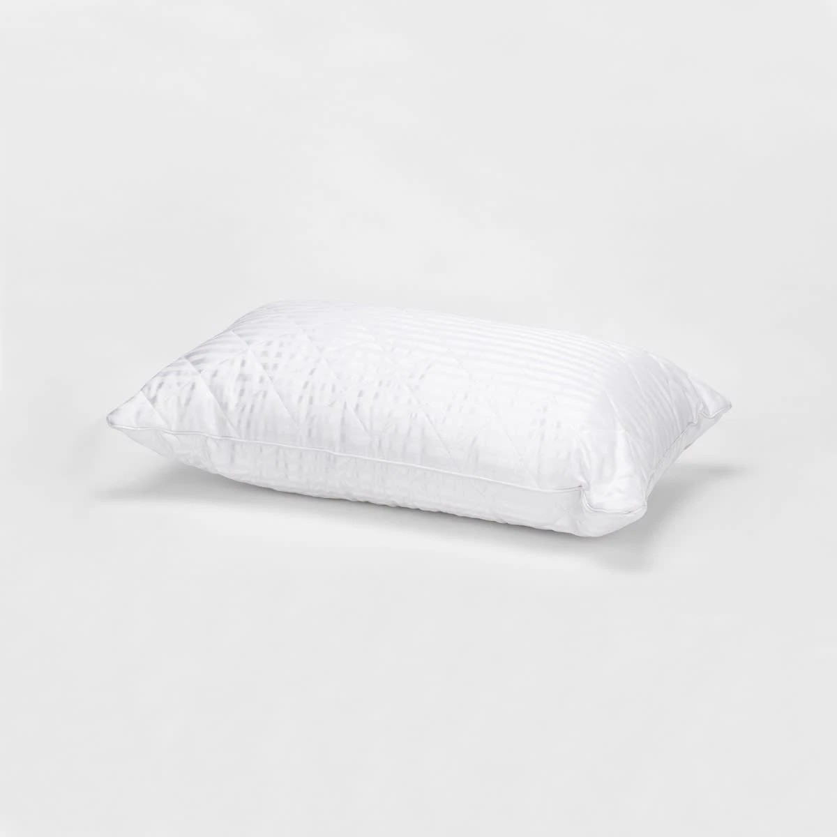 3 Luxury Quilted Pillow - High Profile, White, 3 of 6