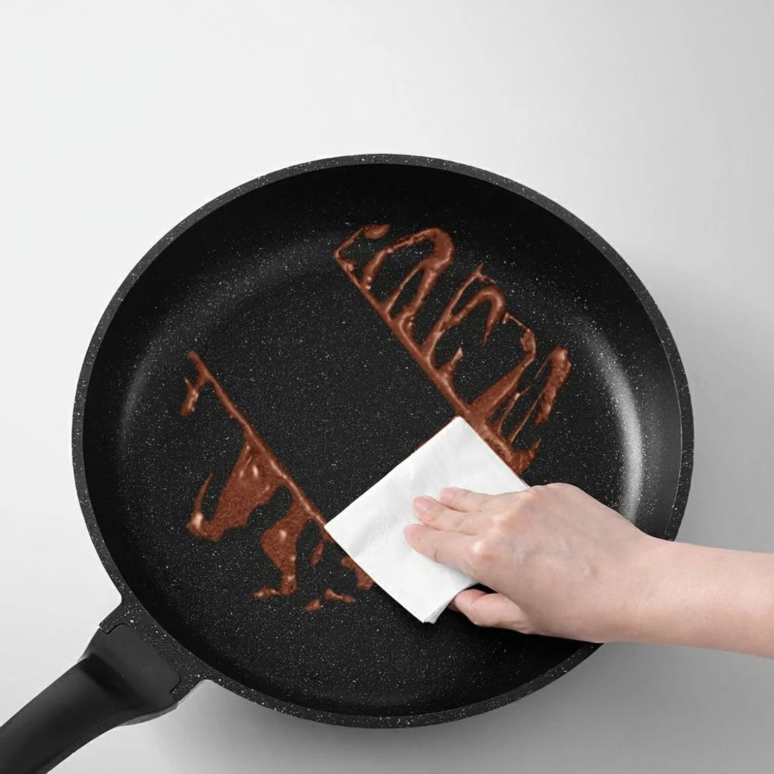 5 5-Star Chef Non Stick Frying Pan Cast Aluminium Steak Skillet BBQ Cookware 30cm - Black, 5 of 6