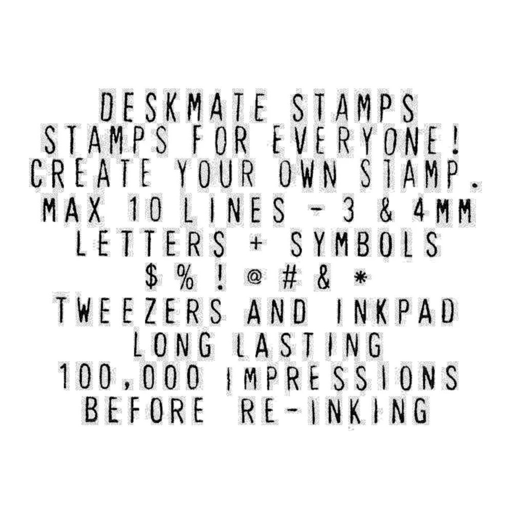 2 Deskmate DIY Stamp Kits 10 Lines 3 and 4mm, 2 of 2