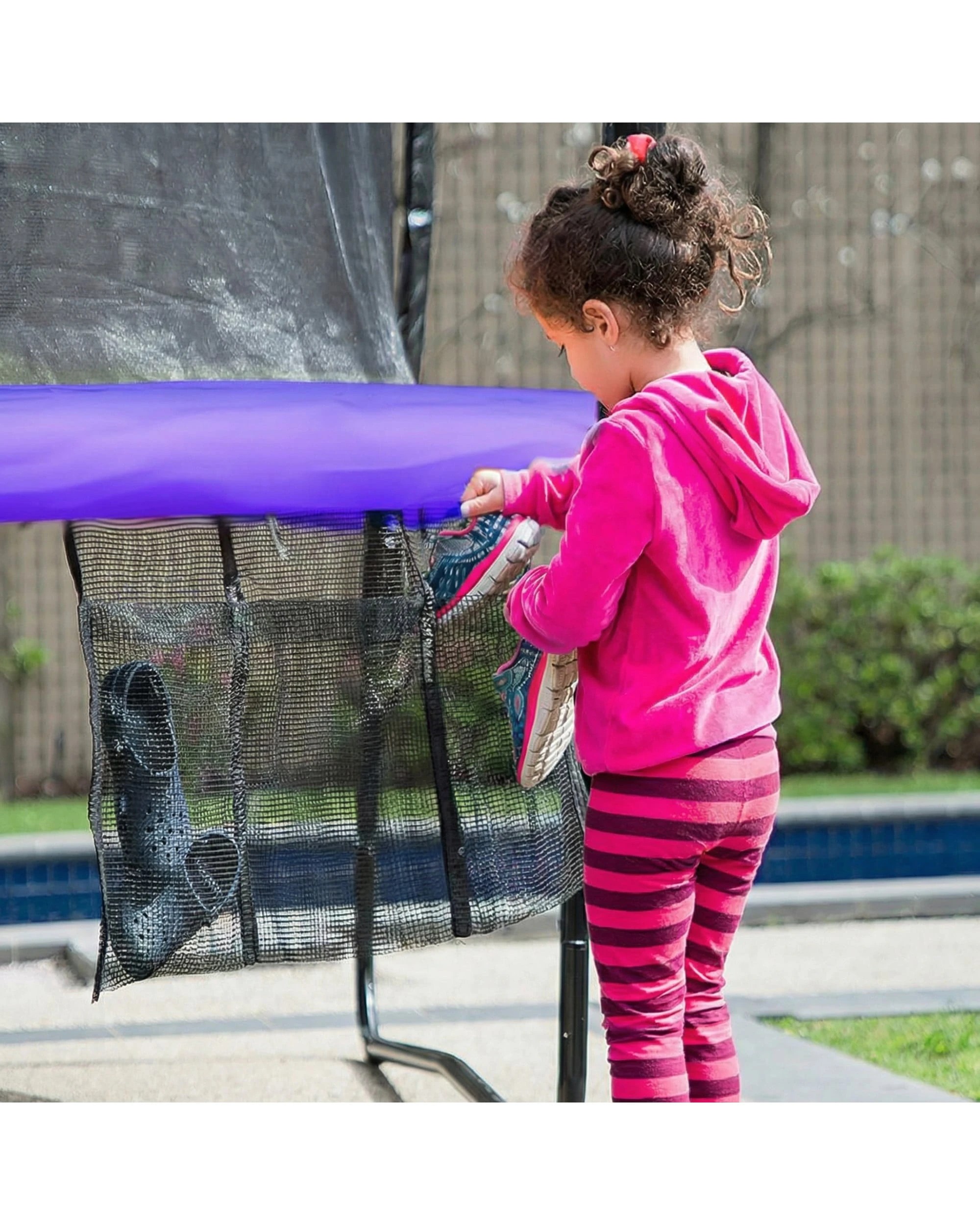 6 Kahuna Trampoline 8 ft with Basketball Set - Purple, 6 of 7
