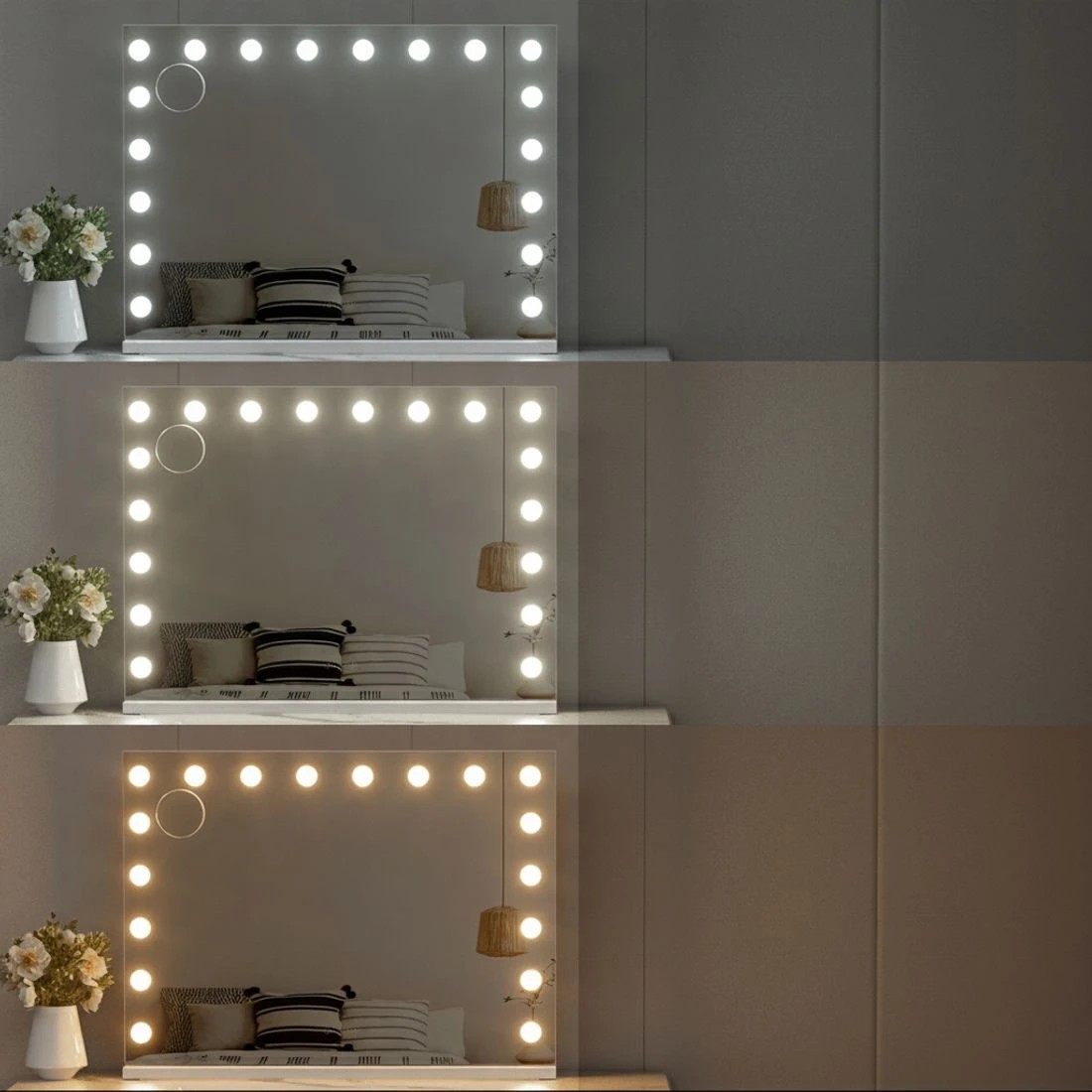 5 Embellir Makeup Mirror 80x58cm Hollywood Vanity with LED Light Tabletop Wall - Multi, 5 of 6