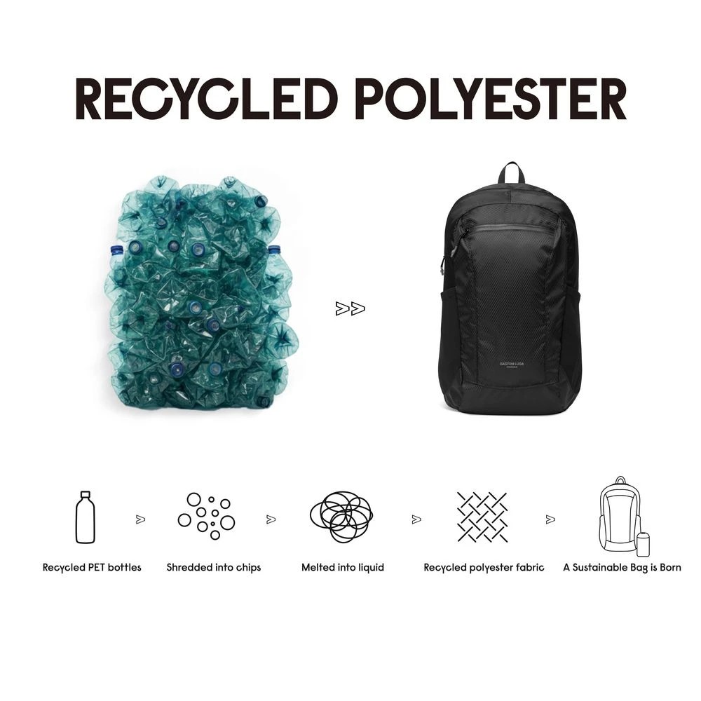 6 Gaston Luga Lightweight Packable Tote Black, 6 of 6