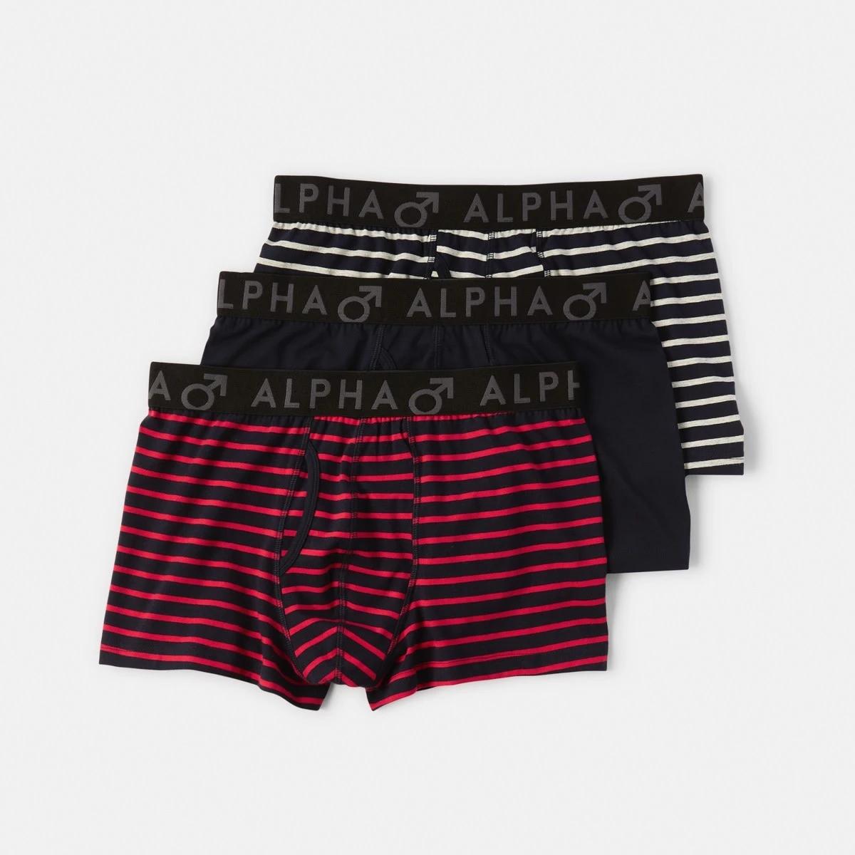 1 3 Pack Fly Front Stripe Trunks PREP STRIPE, 1 of 8