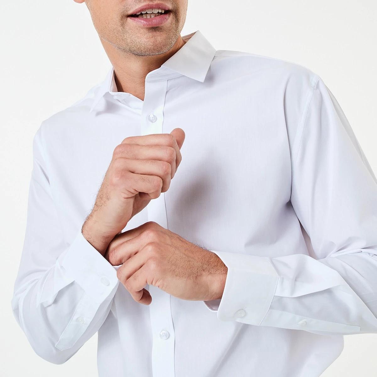 4 Work Long Sleeve Business Shirt WHITE, 4 of 6