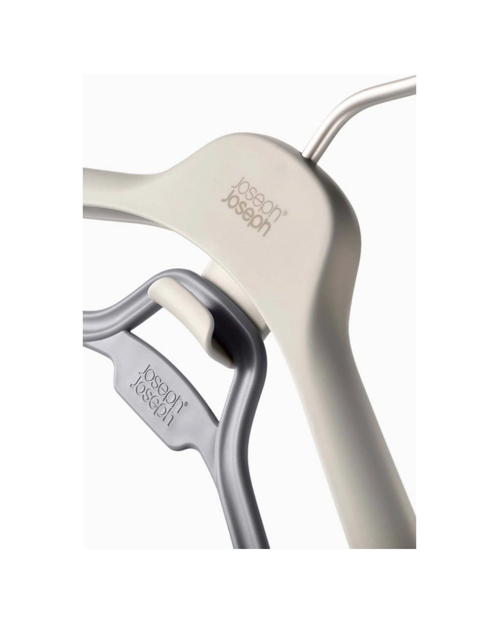 5 Joseph Joseph Orderly Long Garment Wardrobe Hanger 2pc Adjustable Hem Lift Integrated Hooks Ecru - White, 5 of 7