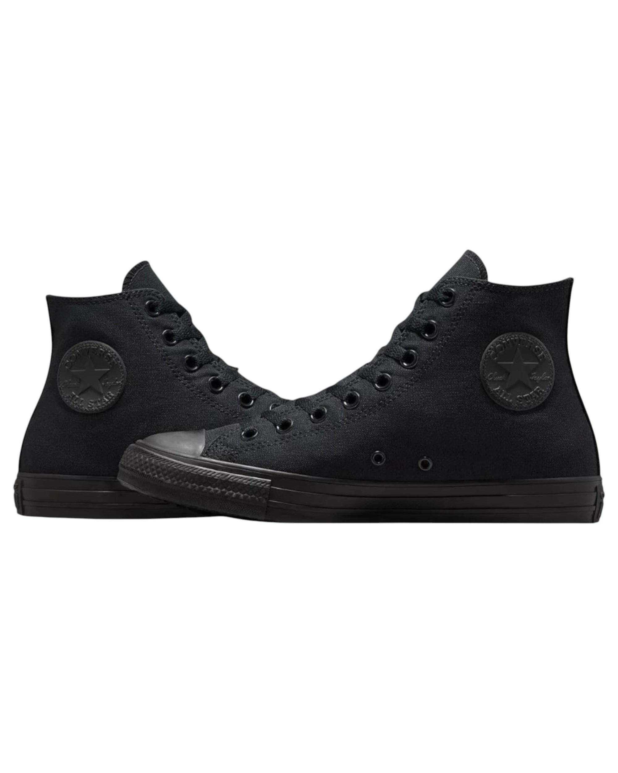 4 Converse Unisex Chuck Taylor All Star Classic High Top Shoes BLACK MONOCHROME, 4 of 9