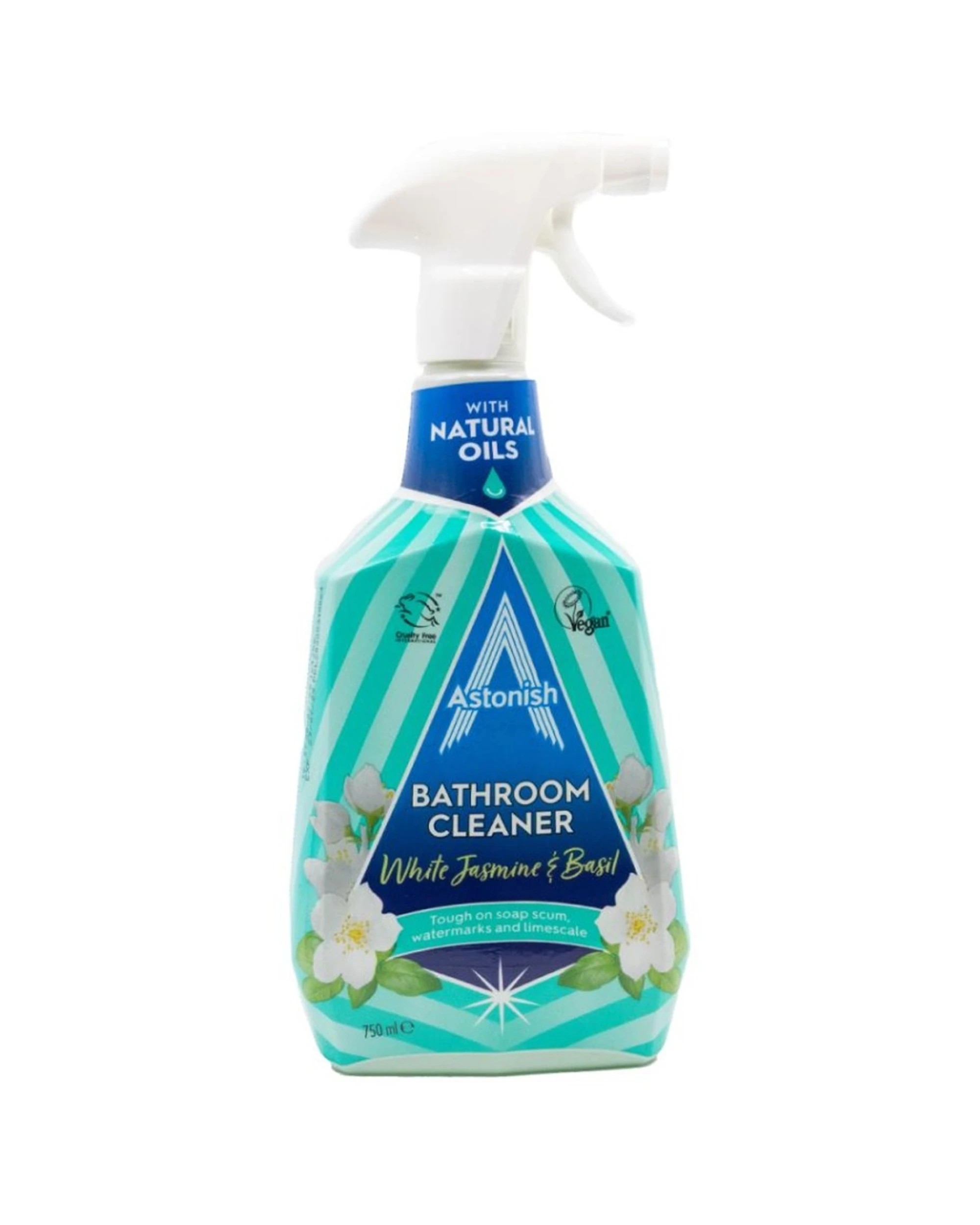 2 Astonish 6PK Astonish Bathroom Cleaner Spray With Oils Jasmine Basil 750ml - Blue, 2 of 3