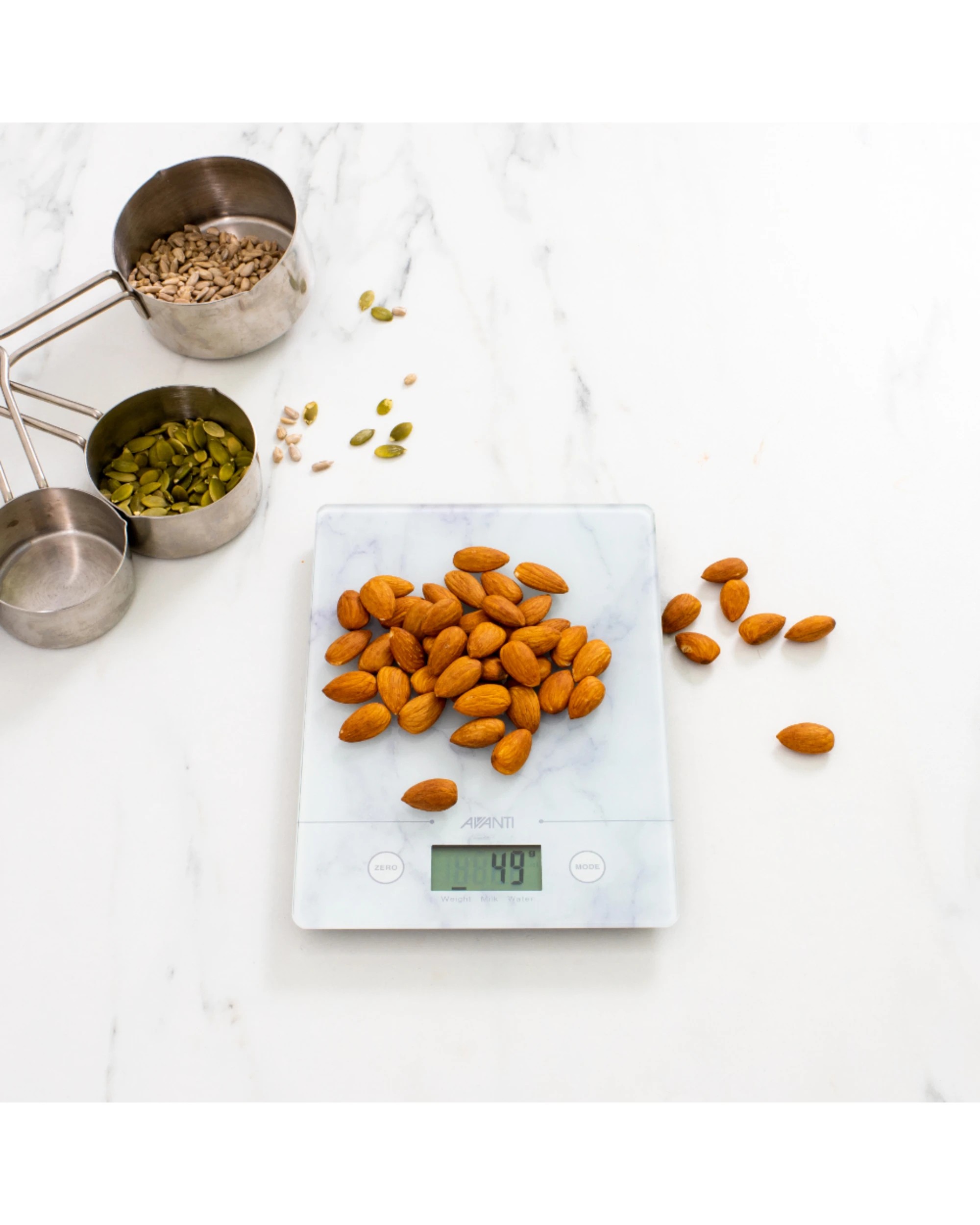 3 Avanti Compact Digital Kitchen Scale Marble - White, 3 of 3
