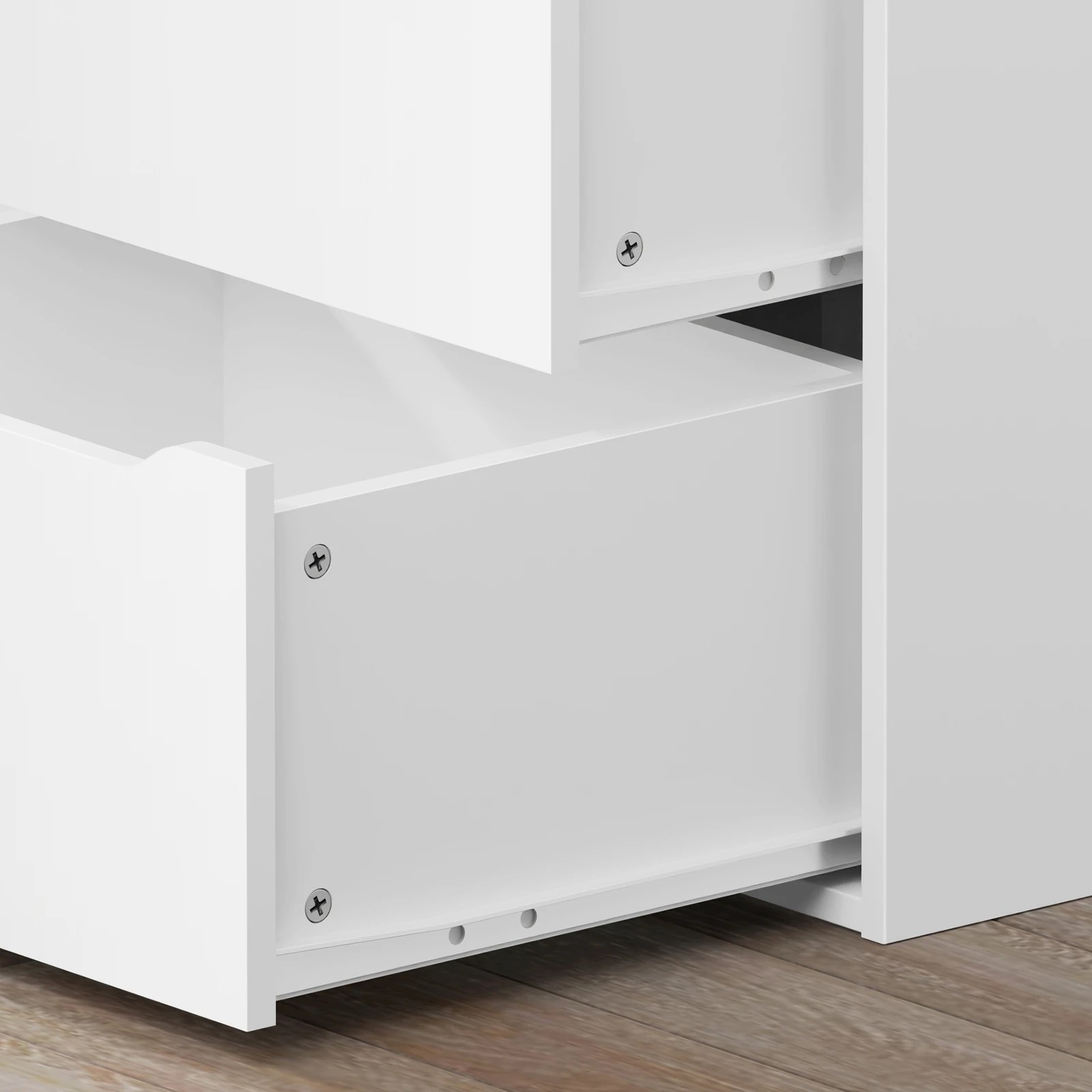 5 Alfordson Chest of 5 Drawers Office Storage Cabinet Tallboy Bedroom - White, 5 of 10