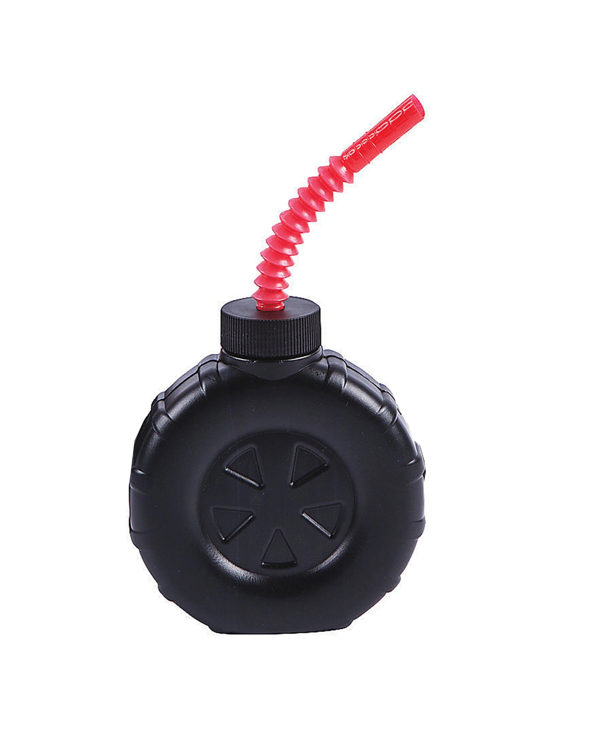 1 Partyrama Cars & Trucks Tyre Bottle with Lid and Straw, 1 of 1