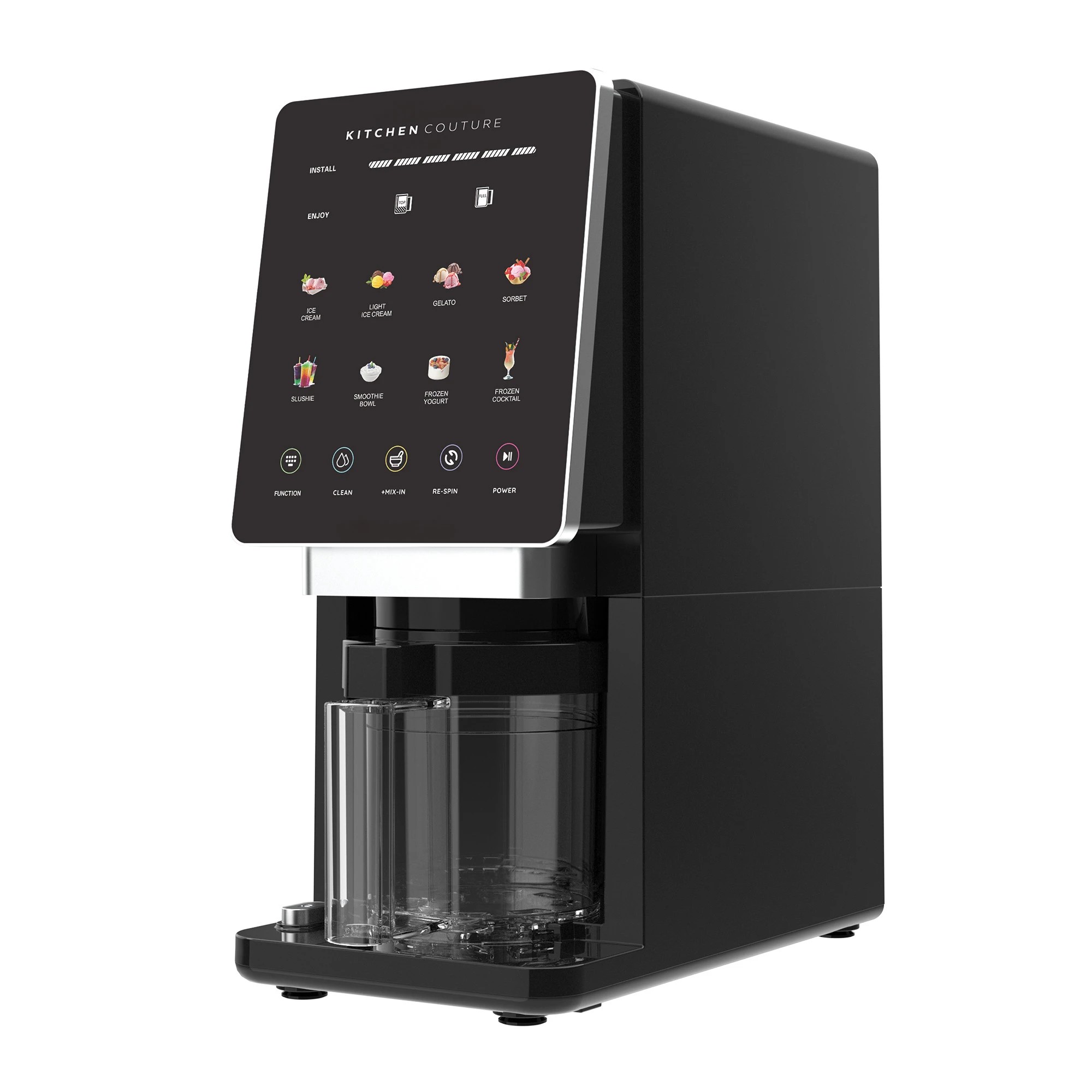 7 Kitchen Couture Whippi Frozen Dessert Maker with 3 Prep & Store Pots - Black, 7 of 7