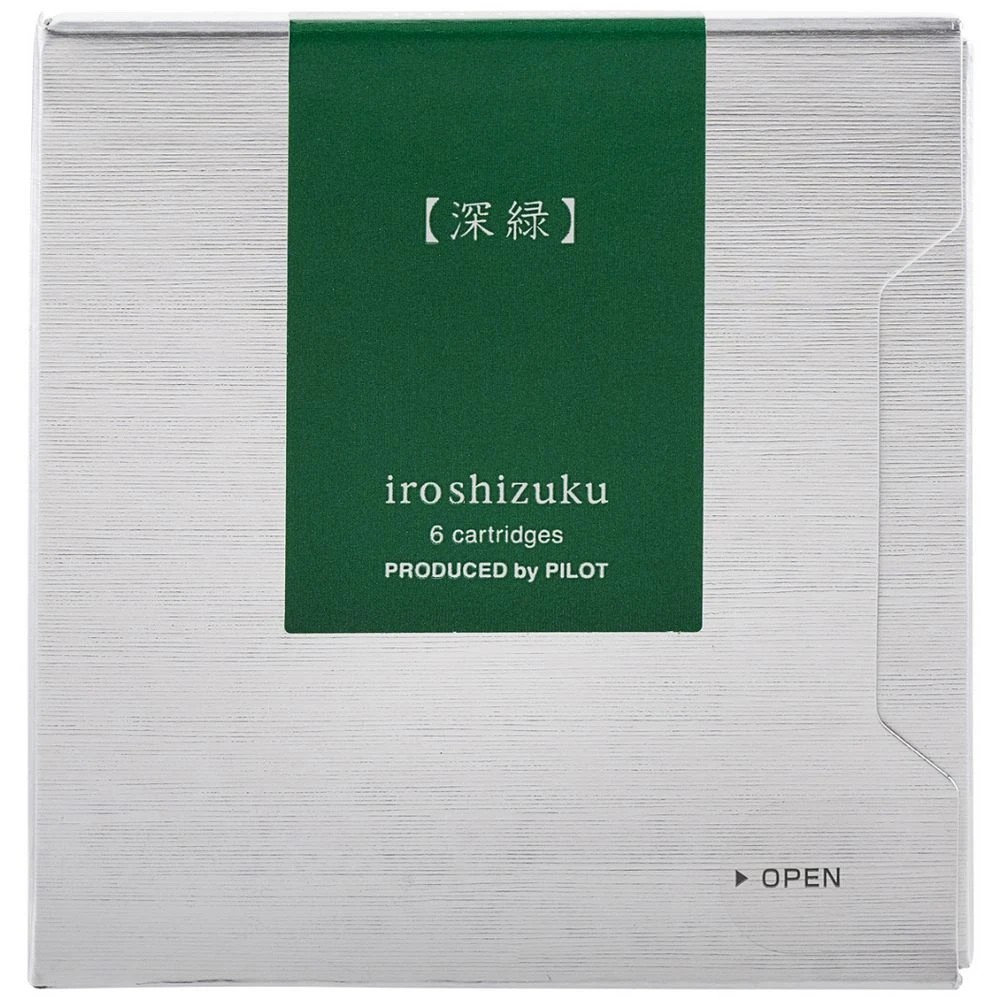 3 Iroshizuku Fountain Pen Ink Cartridge Forest Green 6Pk, 3 of 3