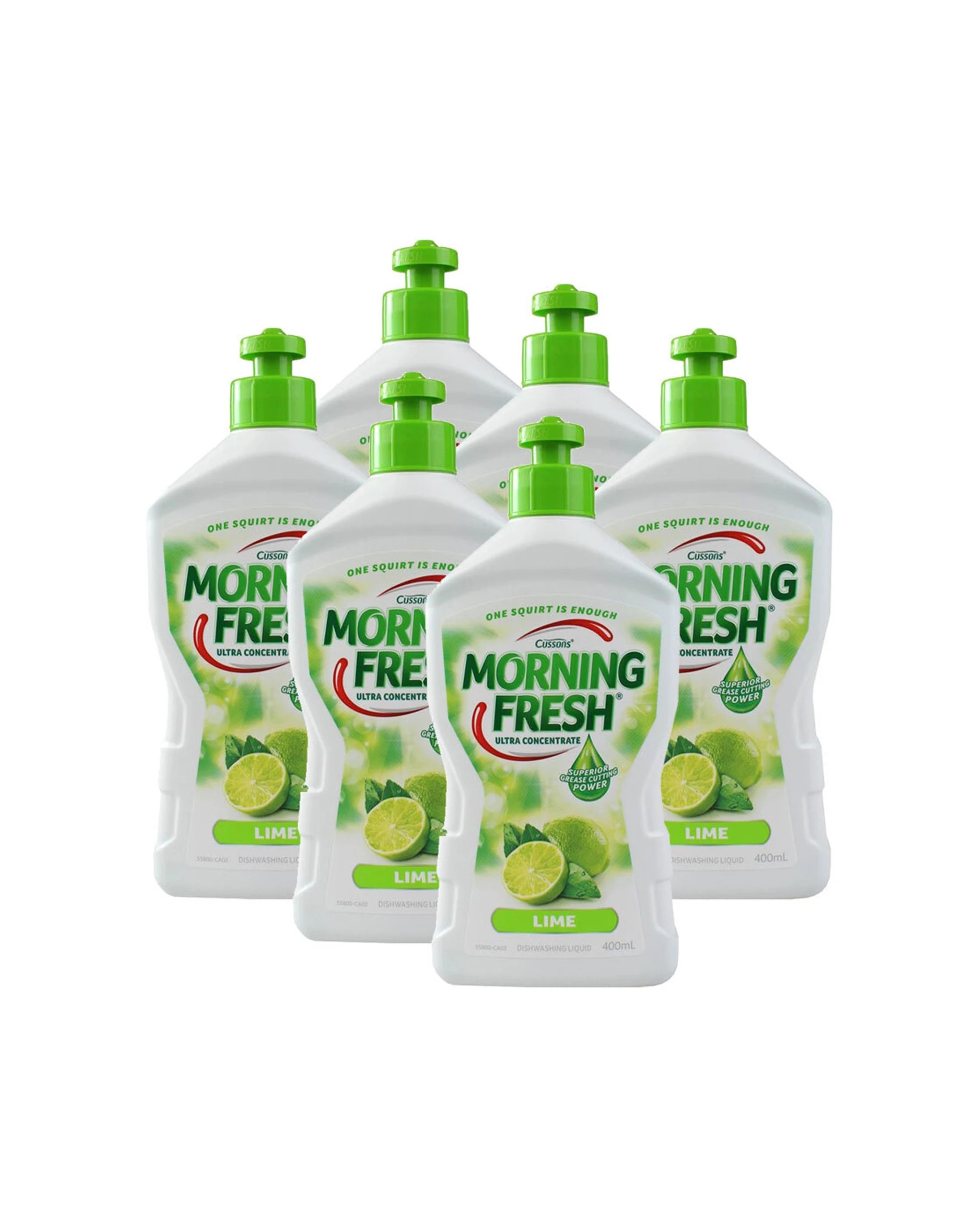 1 Morning Fresh 6PK Dishwashing Liquid 400ml Lime Scent - White, 1 of 3