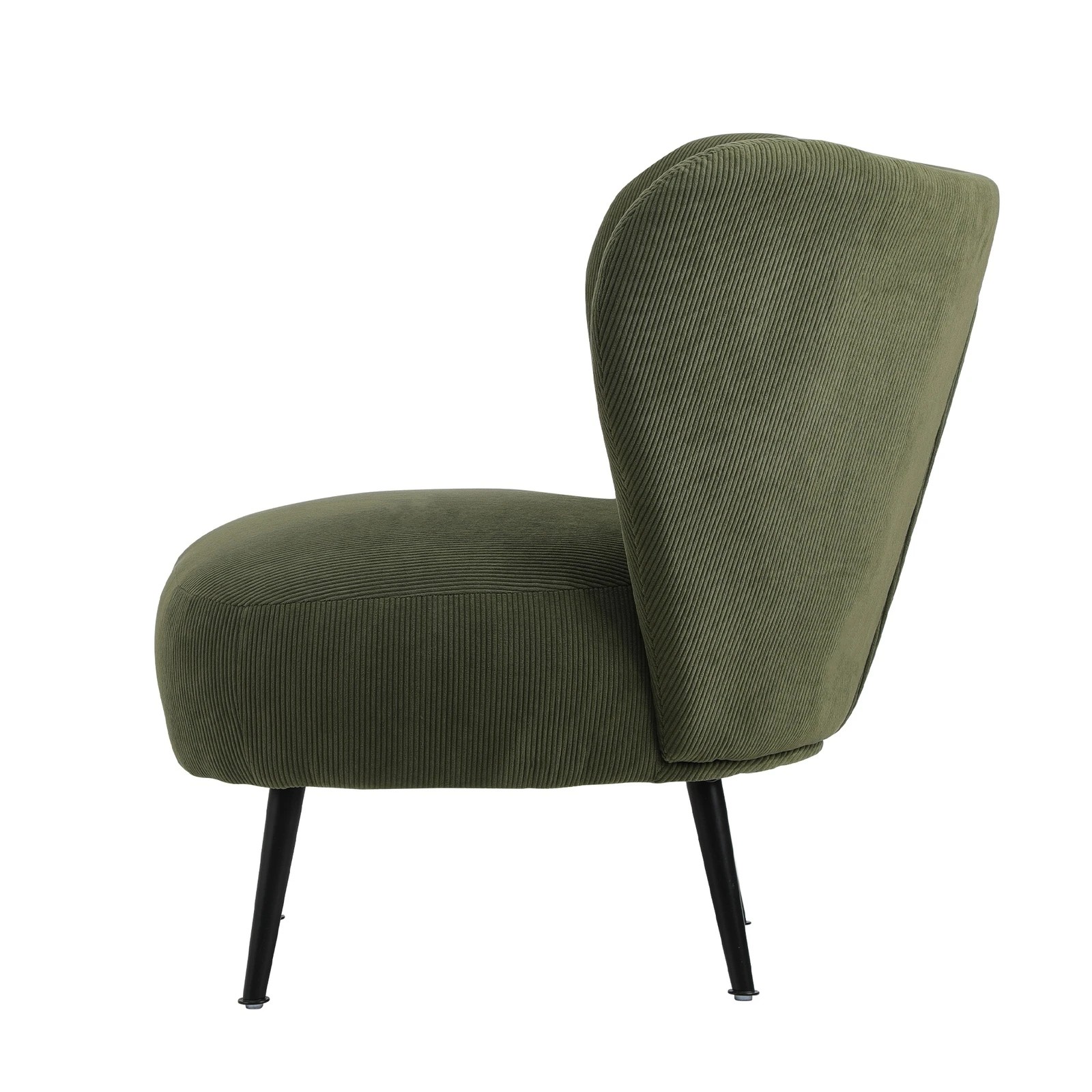 9 Oikiture Armchair Lounge Chair With Lumbar Pillow Wingback Velvet
 - Green, 9 of 10