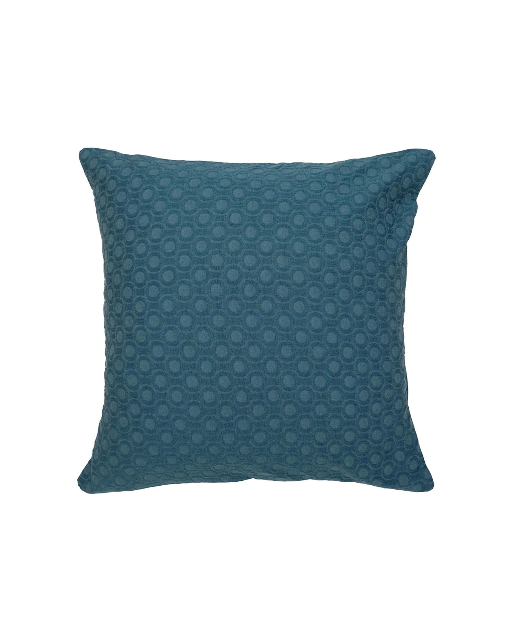1 Bambury Luna Jacquard European Pillowcase Home Bedding 65x65cm - Blue, 1 of 4