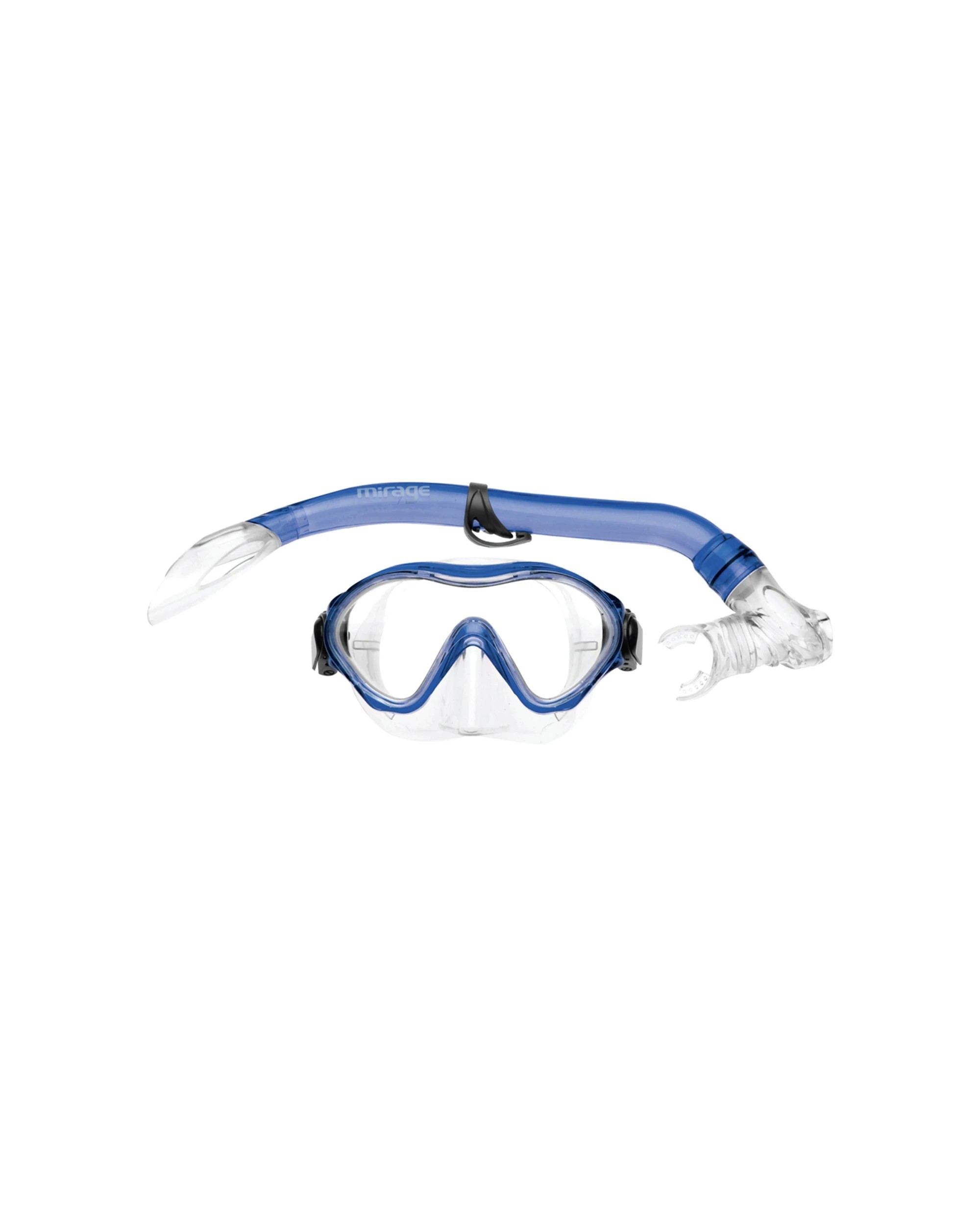 1 Mirage 2pc Goby Kids Junior Silitex Mask & Snorkel Set Small Fit Durable - Blue, 1 of 1
