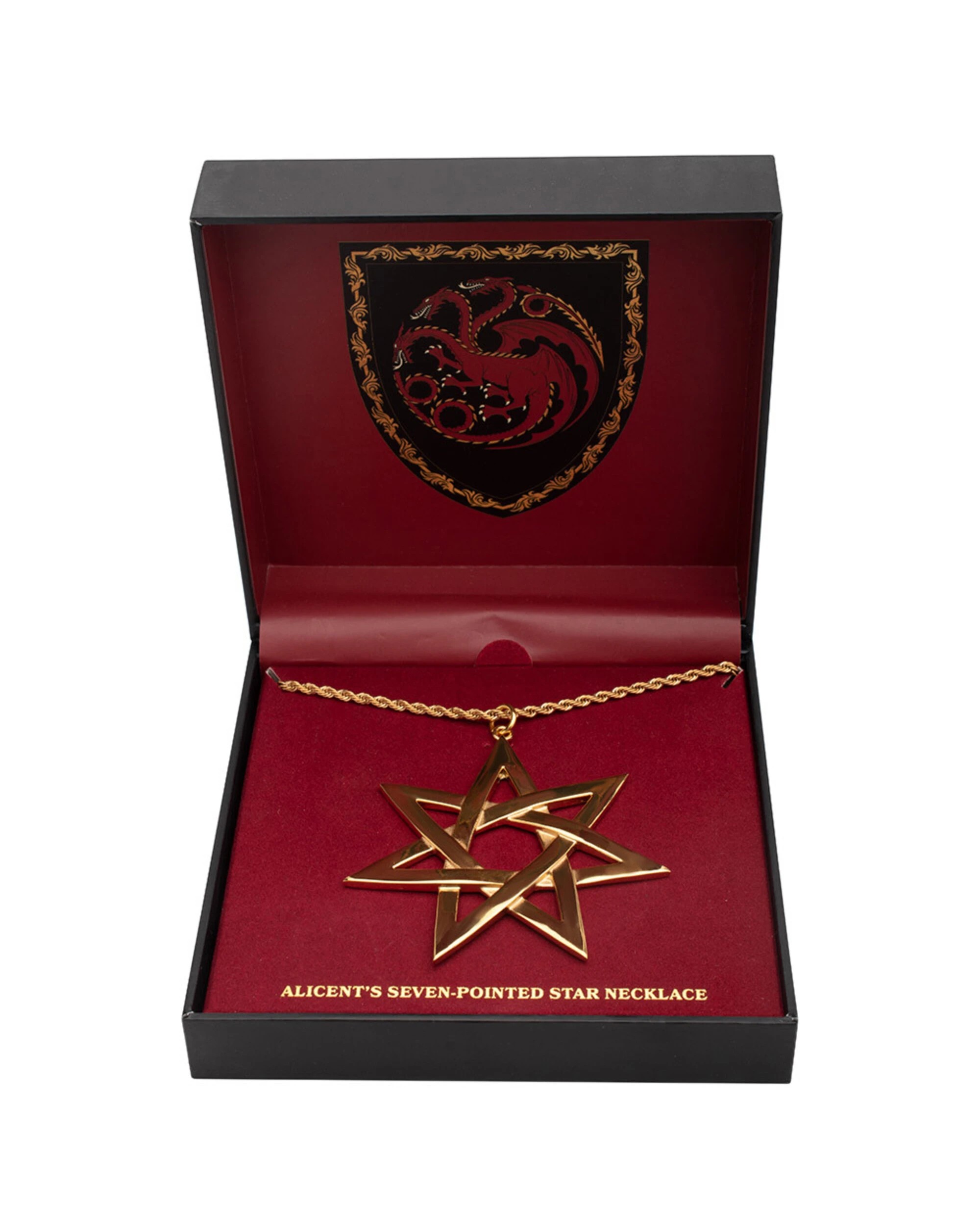 1 Game of Thrones - House of the Dragon - Alicent's Seven-Pointed Star Necklace Replica, 1 of 5
