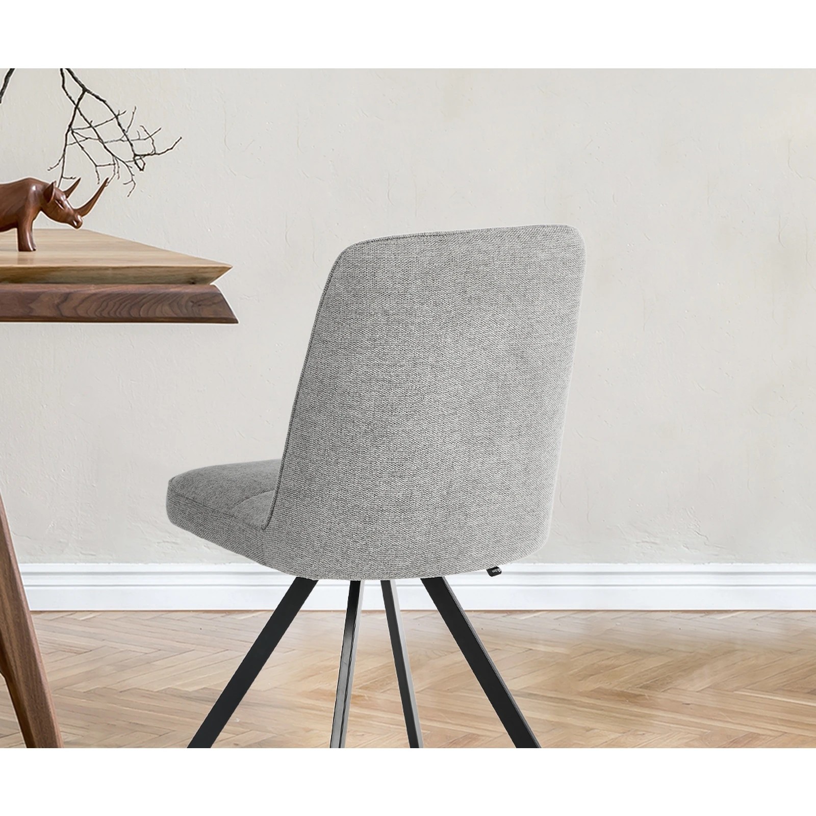 5 Oikiture 4x Dining Chair Kitchen Seat Linen Fabric Accent Chair - Grey, 5 of 9