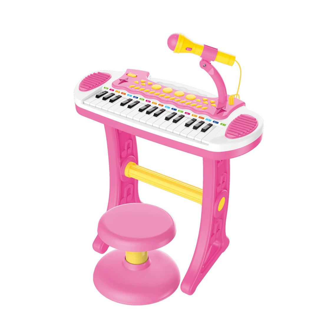 7 Lennox Children's Electronic Keyboard with Stand (Pink) Musical Instrument Toy, 7 of 7