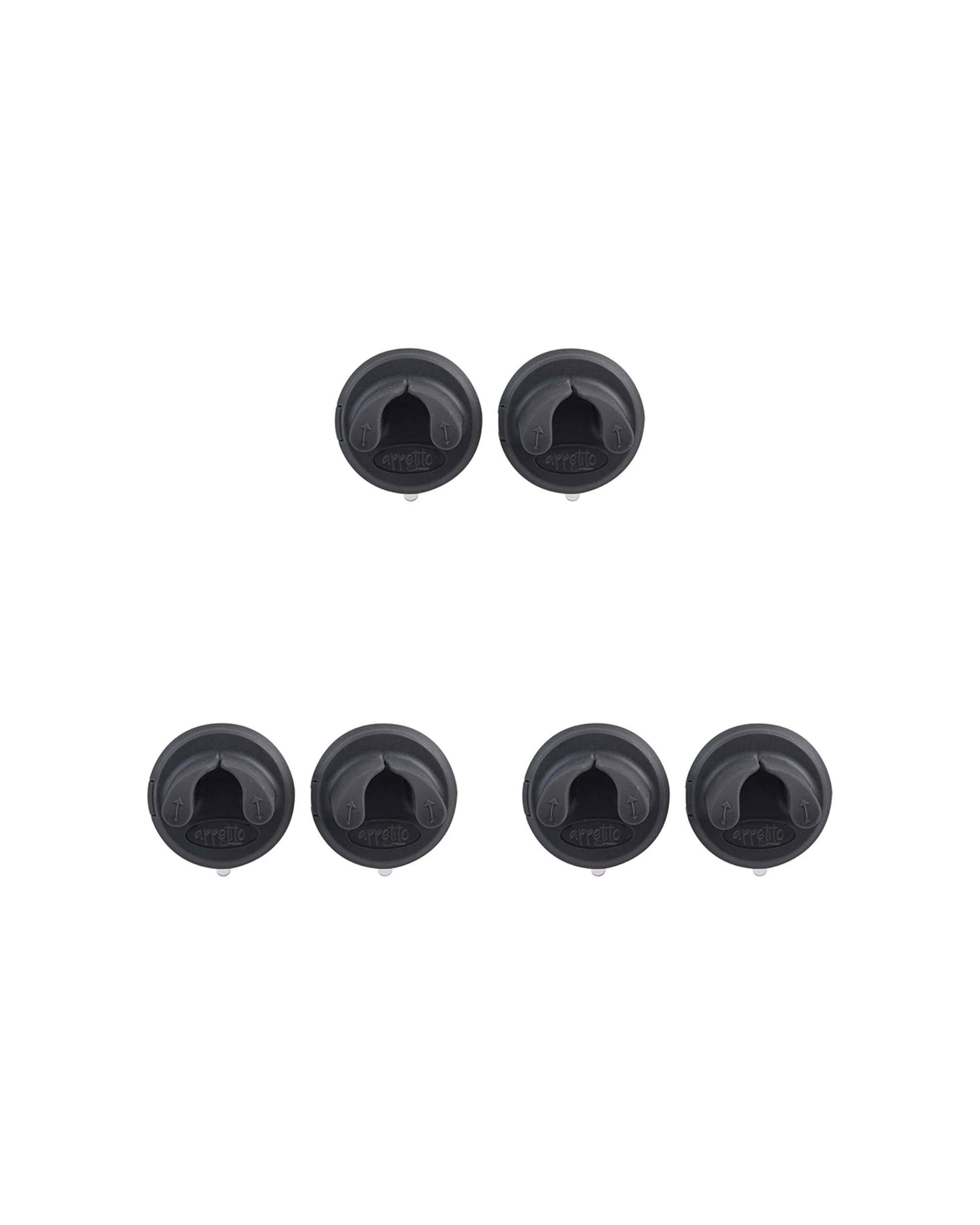1 Appetito 3x 2pc Suction Towel Holders Home Kitchen Cooking - Charcoal, 1 of 5