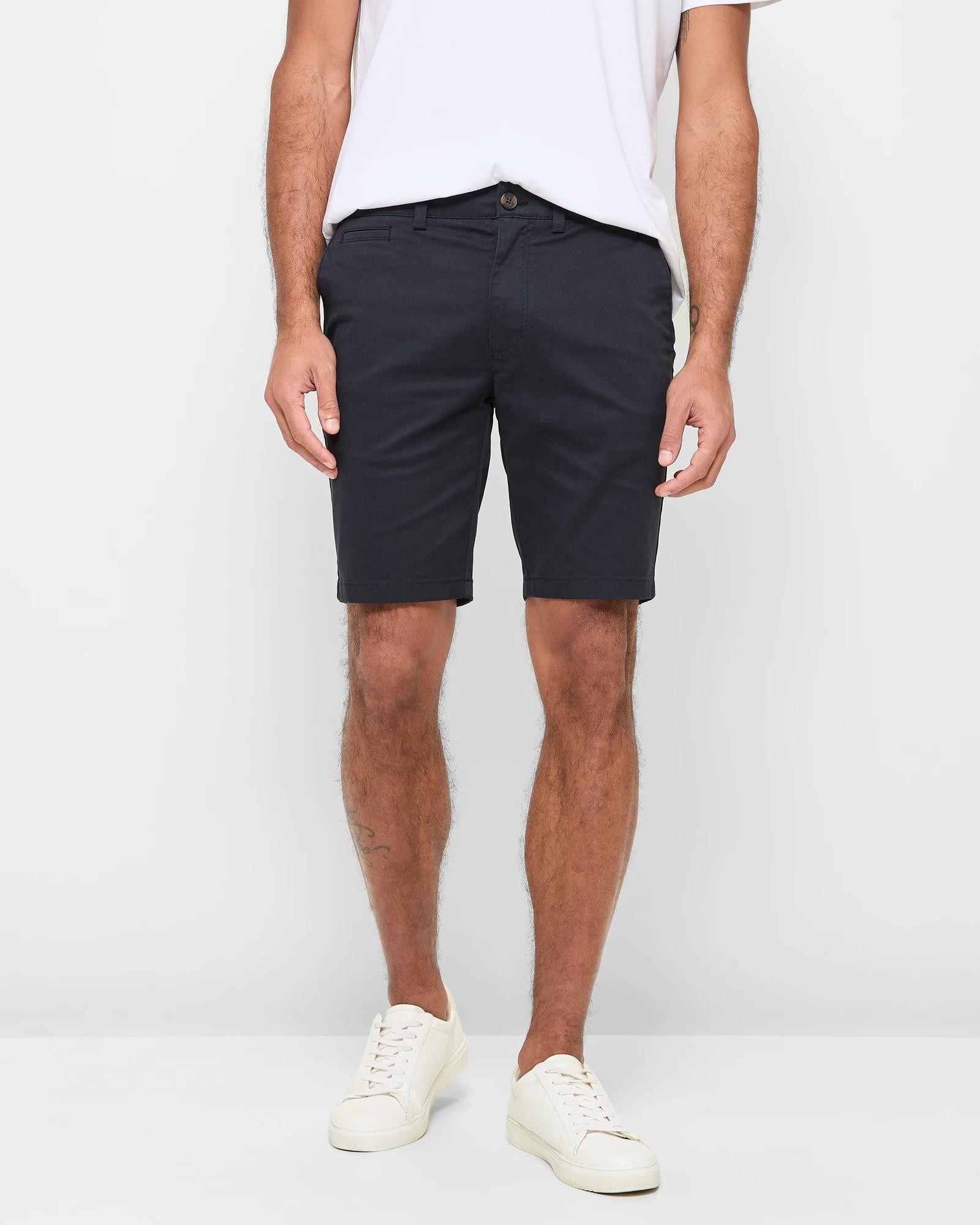 1 Target Man Australian Cotton Slim Chino Shorts NAVY BLUE, 1 of 5