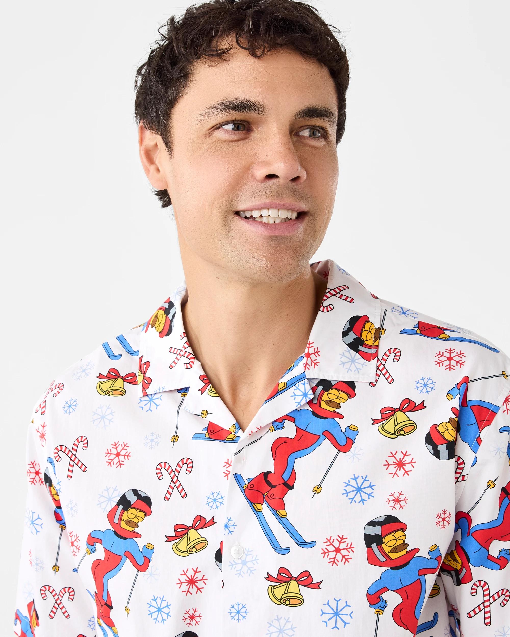 4 Short Sleeve Christmas Print Shirt Wht Plow, 4 of 6