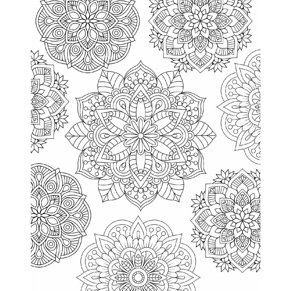 3 Colour-Your-Own Gallery Wall Art Colouring Book Mandala, 3 of 3