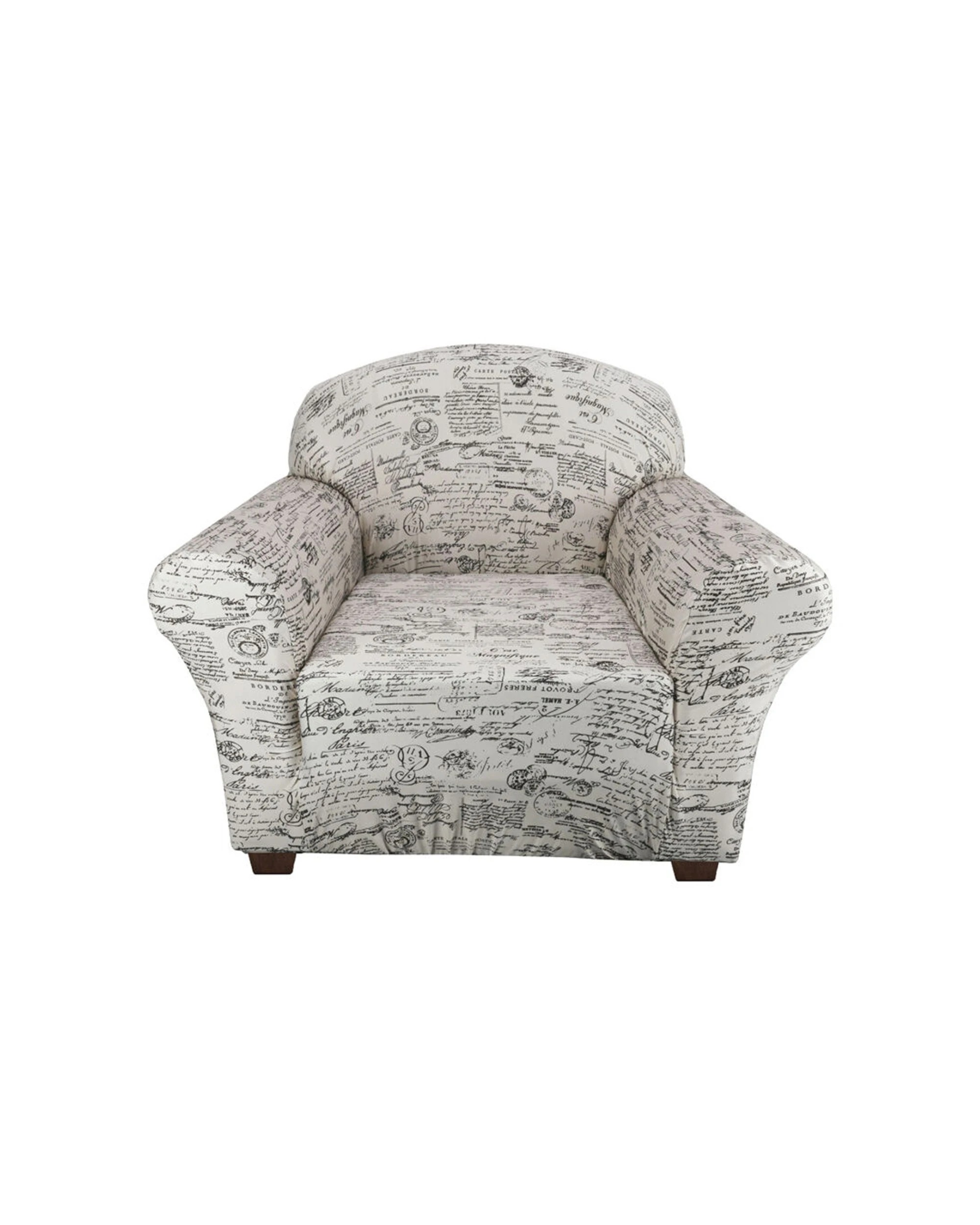 1 Elan Script Sofa Couch 4-Way Stretch Slipcover Protector 81-109cm - Pattern, 1 of 1