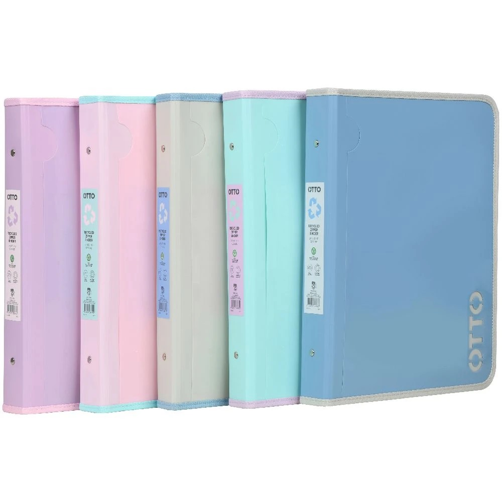5 Otto A4 2 D-Ring Zipper Binder Mint, 5 of 5