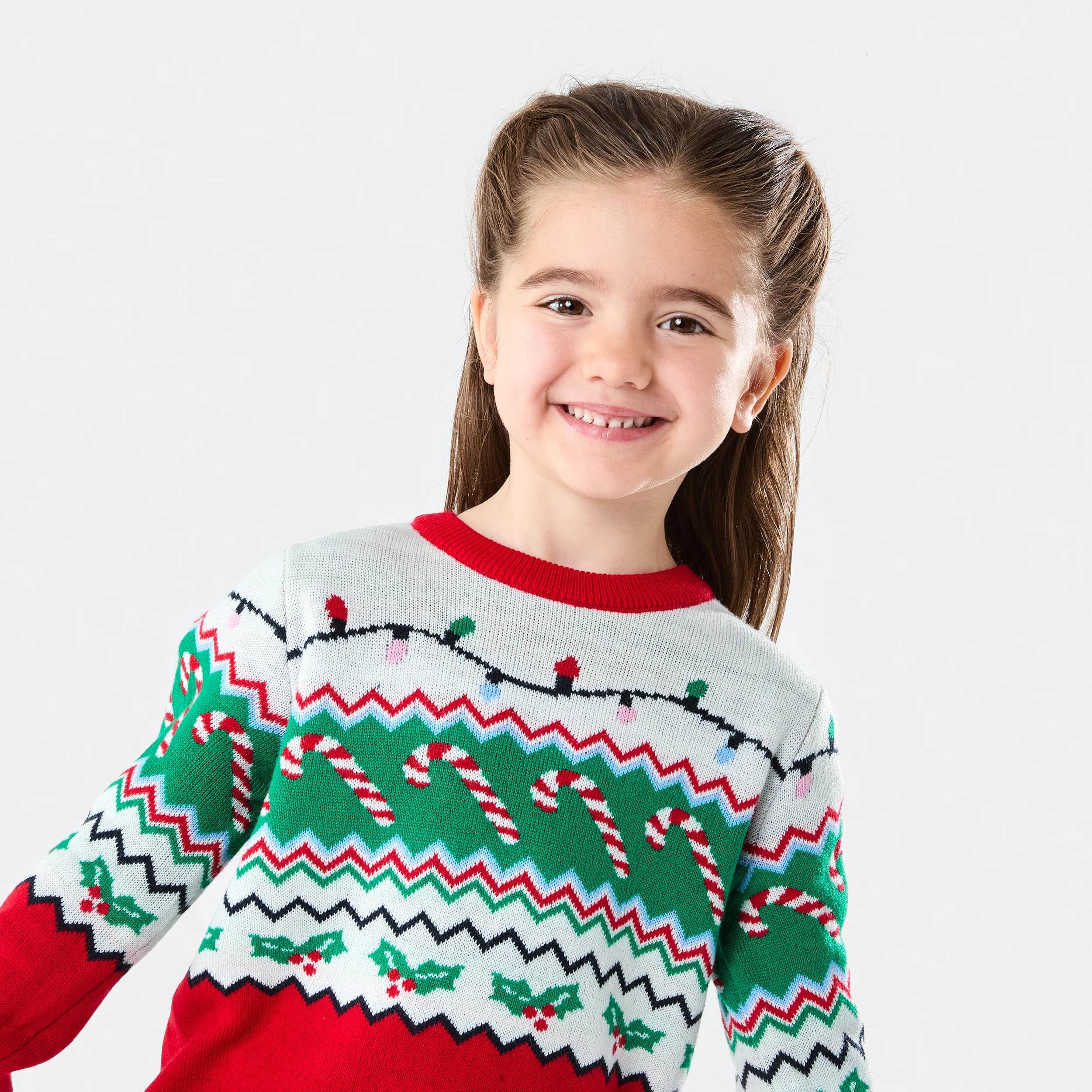4 Christmas Knit Family Matching Jumper Red Yoke, 4 of 8