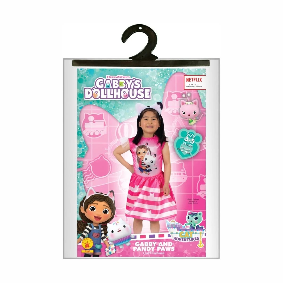 2 DreamWorks Gabby's Dollhouse Gabby and Pandy Paw Costume - Ages 3-5, 2 of 2