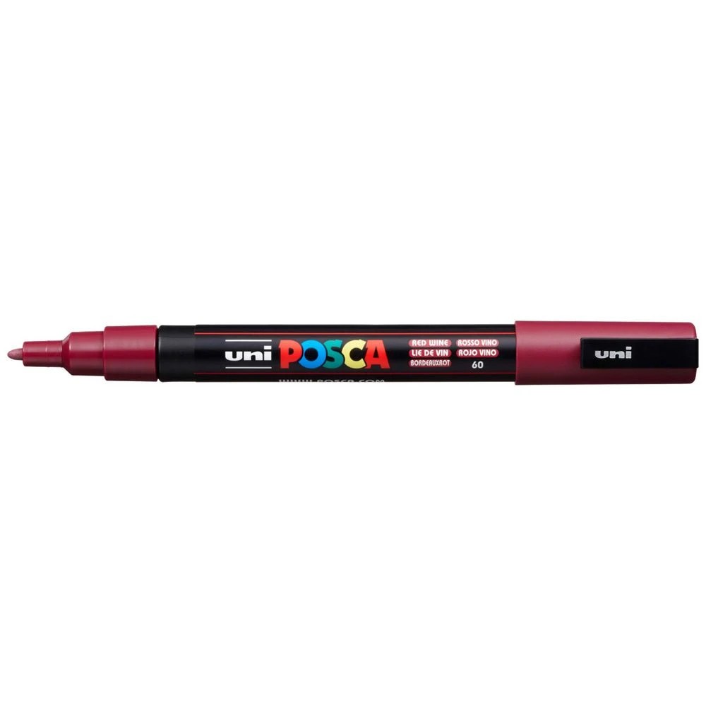 1 POSCA PC 3M Paint Marker Red Wine, 1 of 7