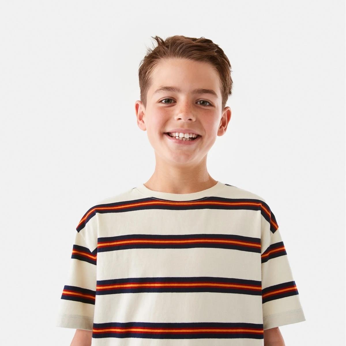 3 Short Sleeve Stripe T-shirt Bge Rtrstr, 3 of 8