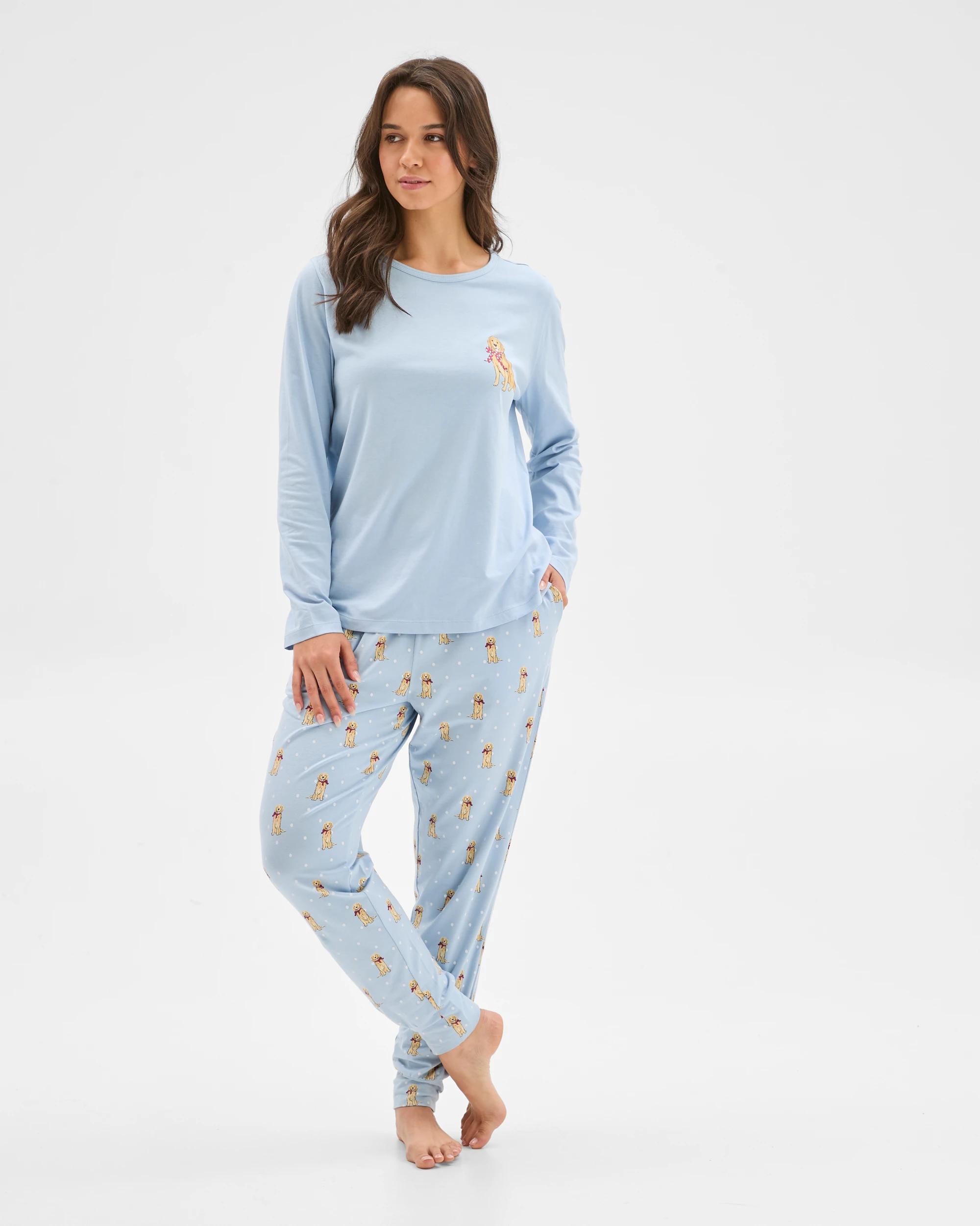 2 Target Woman Australian Cotton Long Sleeve Slogan Sleep T-Shirt GOLDEN RETRIEVER, 2 of 5