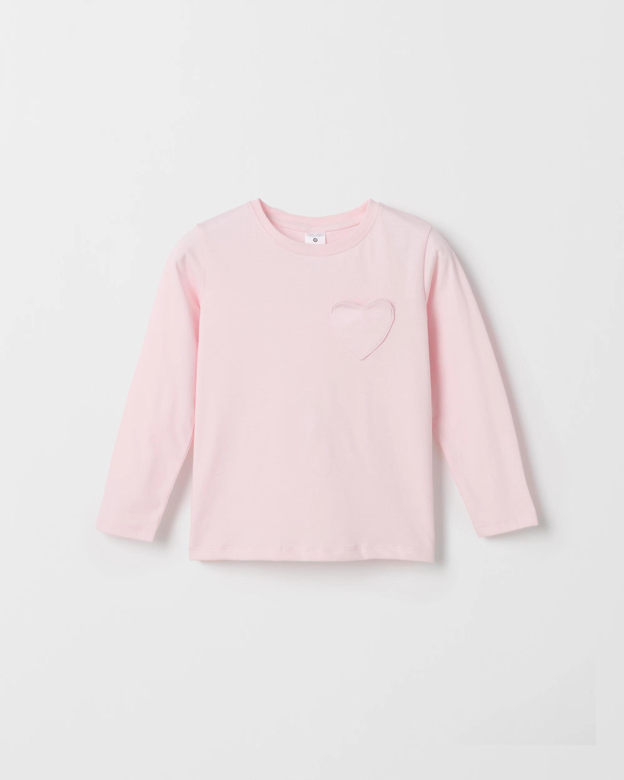 2 Target Kids Australian Cotton 3 Pack Long Sleeve T-Shirt STAMP/DITSY/SOLID PINK, 2 of 5