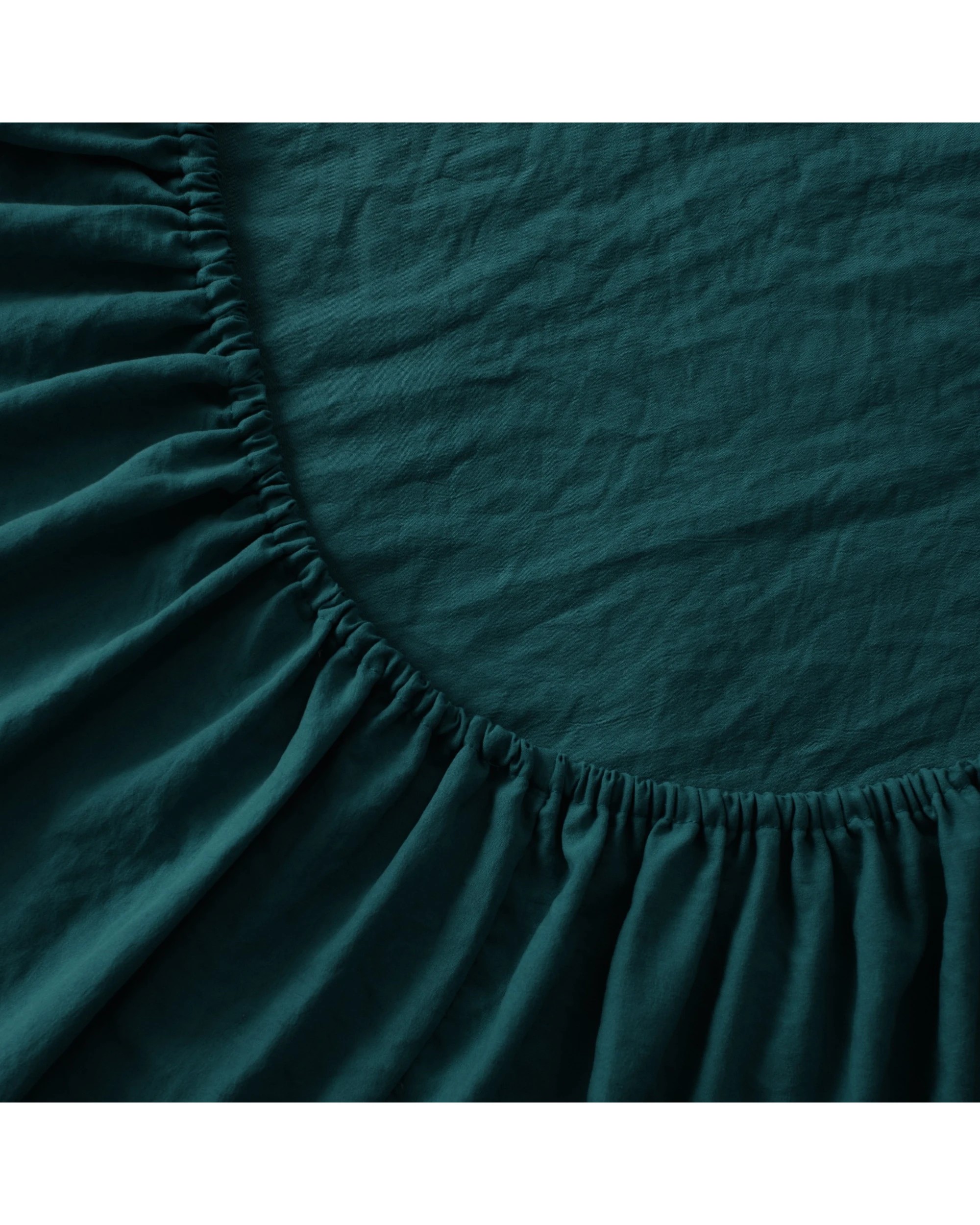 4 Dreamaker Superfine Washed Microfibre Sheet Set - Double Bed - Teal, 4 of 10
