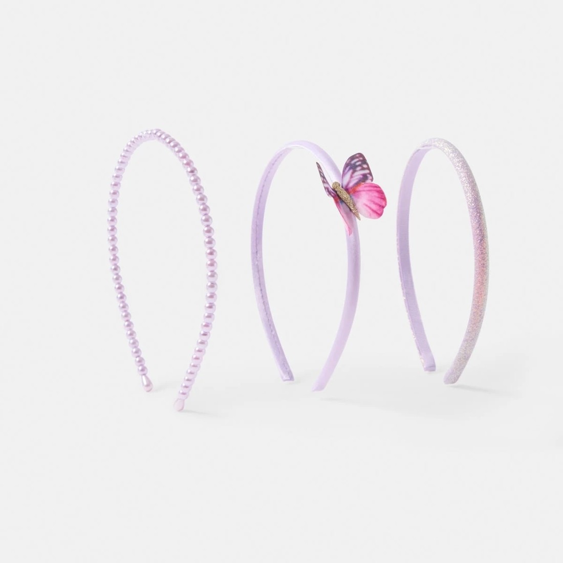 1 3 Pack Butterfly Headbands - Purple, 1 of 4