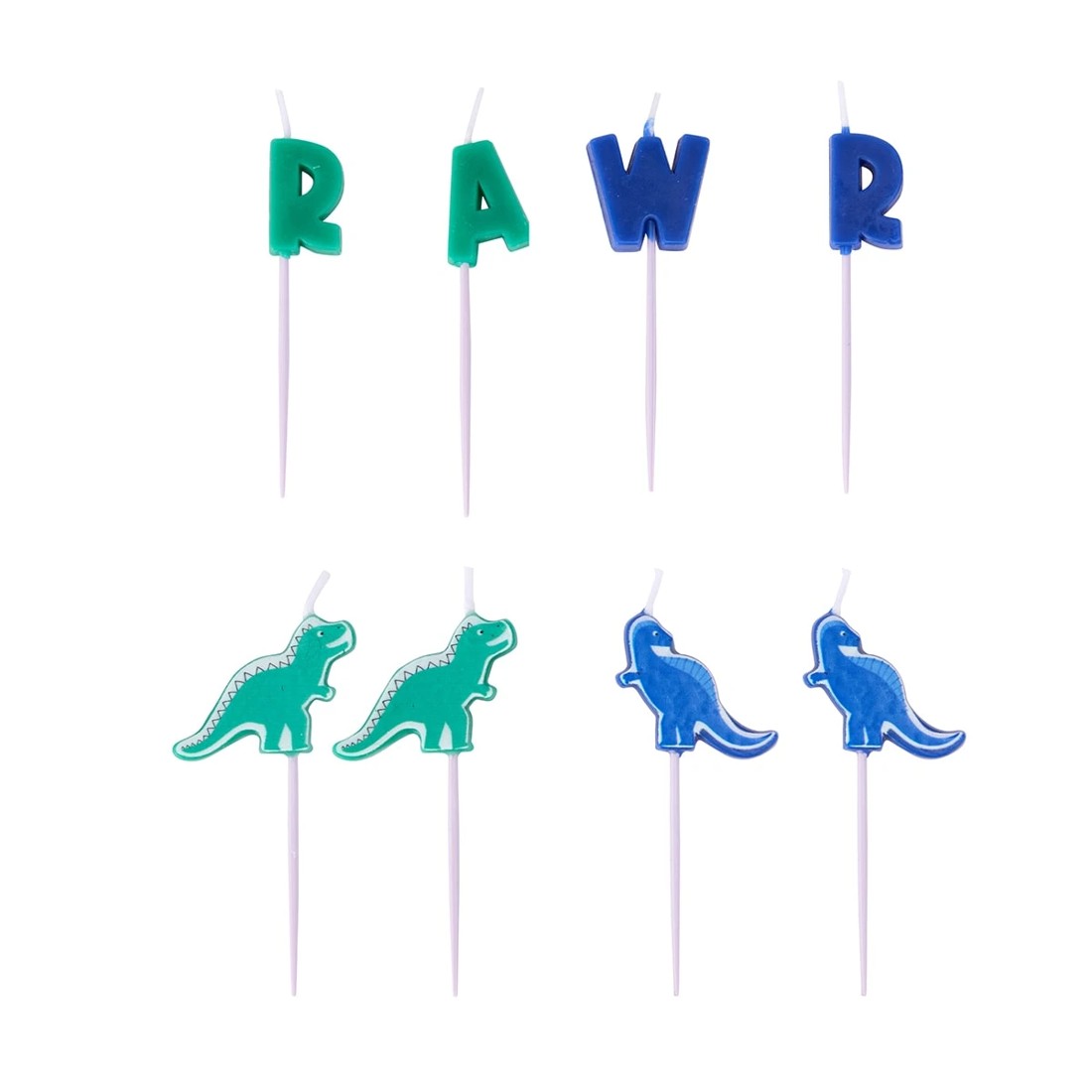 2 8 Pack Dinosaur Candles, 2 of 7