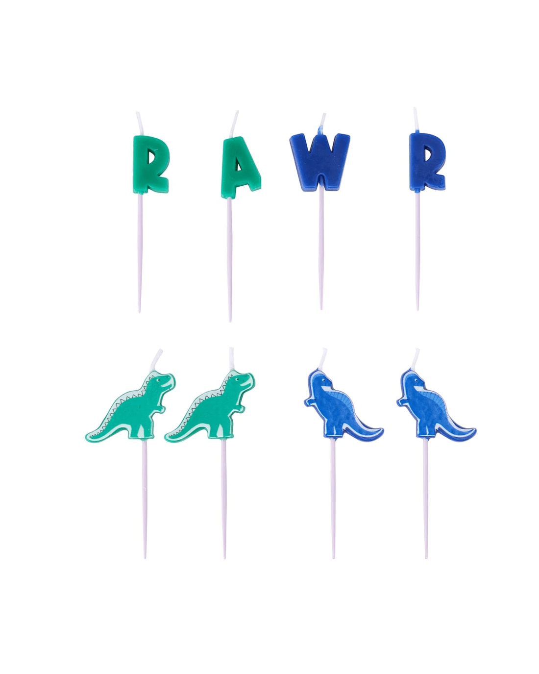 2 8 Pack Dinosaur Candles, 2 of 7