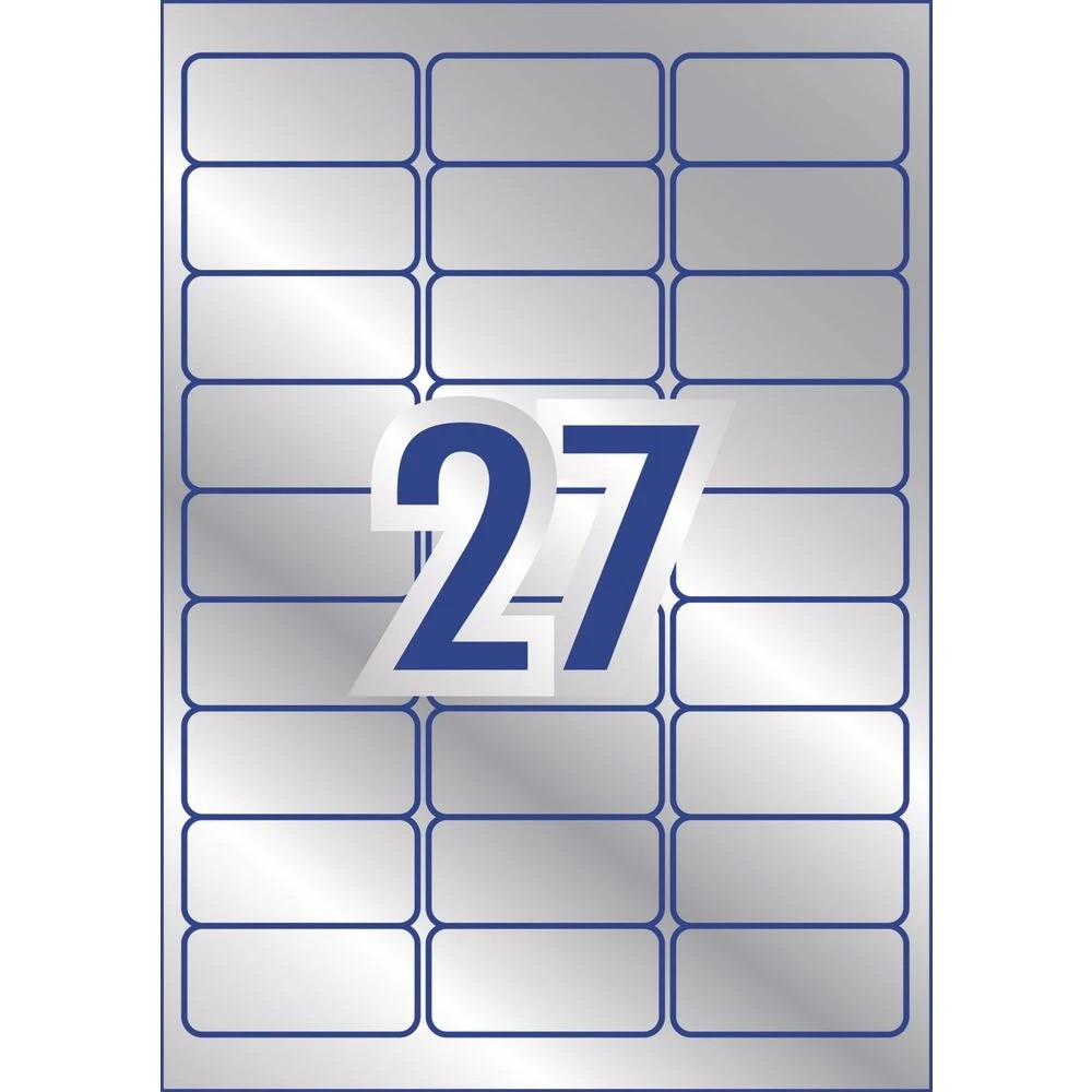 3 Avery 27UP Heavy Duty Laser Labels Silver 20 Sheets, 3 of 4