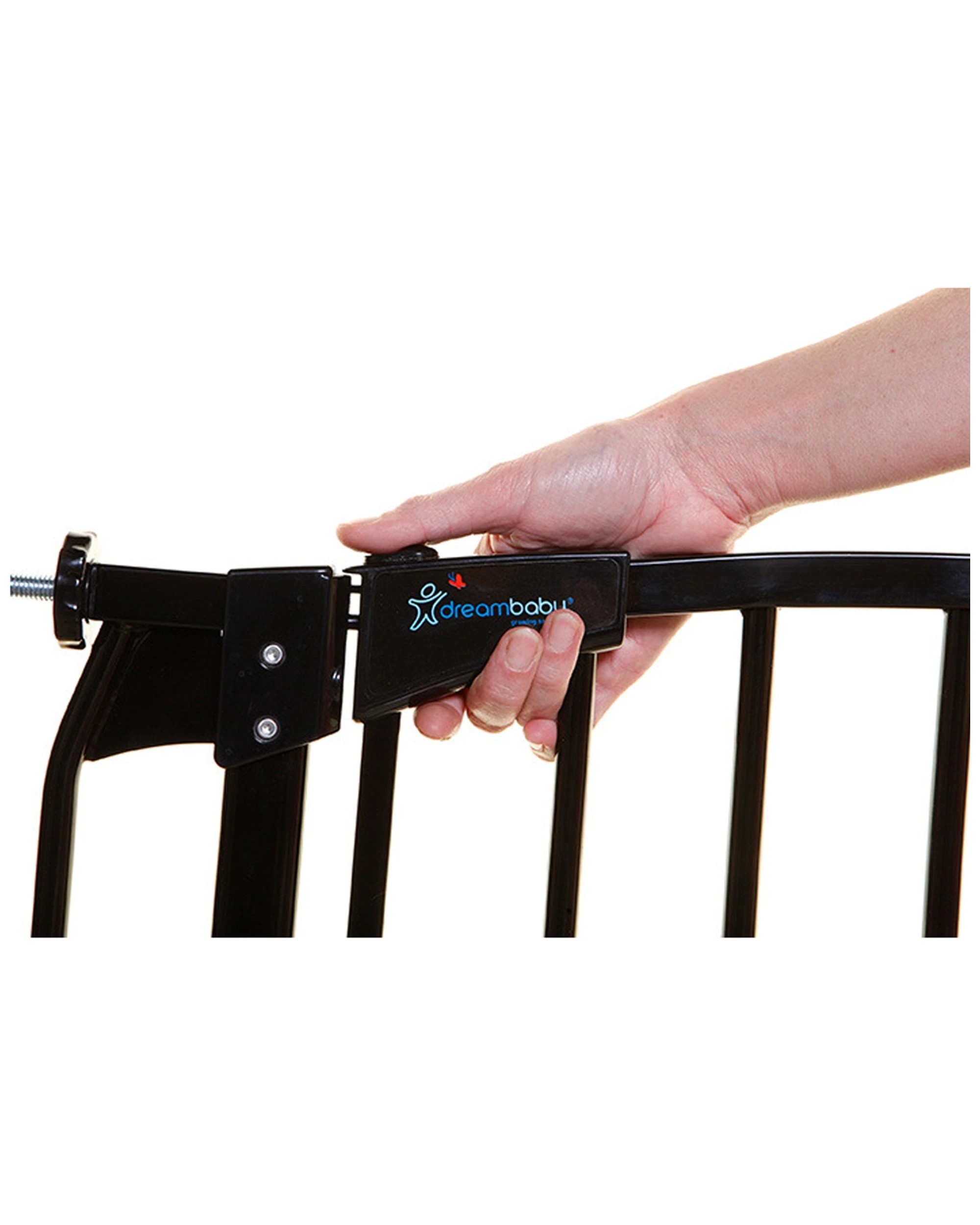 2 Dreambaby Chelsea Xtra-wide Hallway Auto-close Security Gate
 - Black, 2 of 6