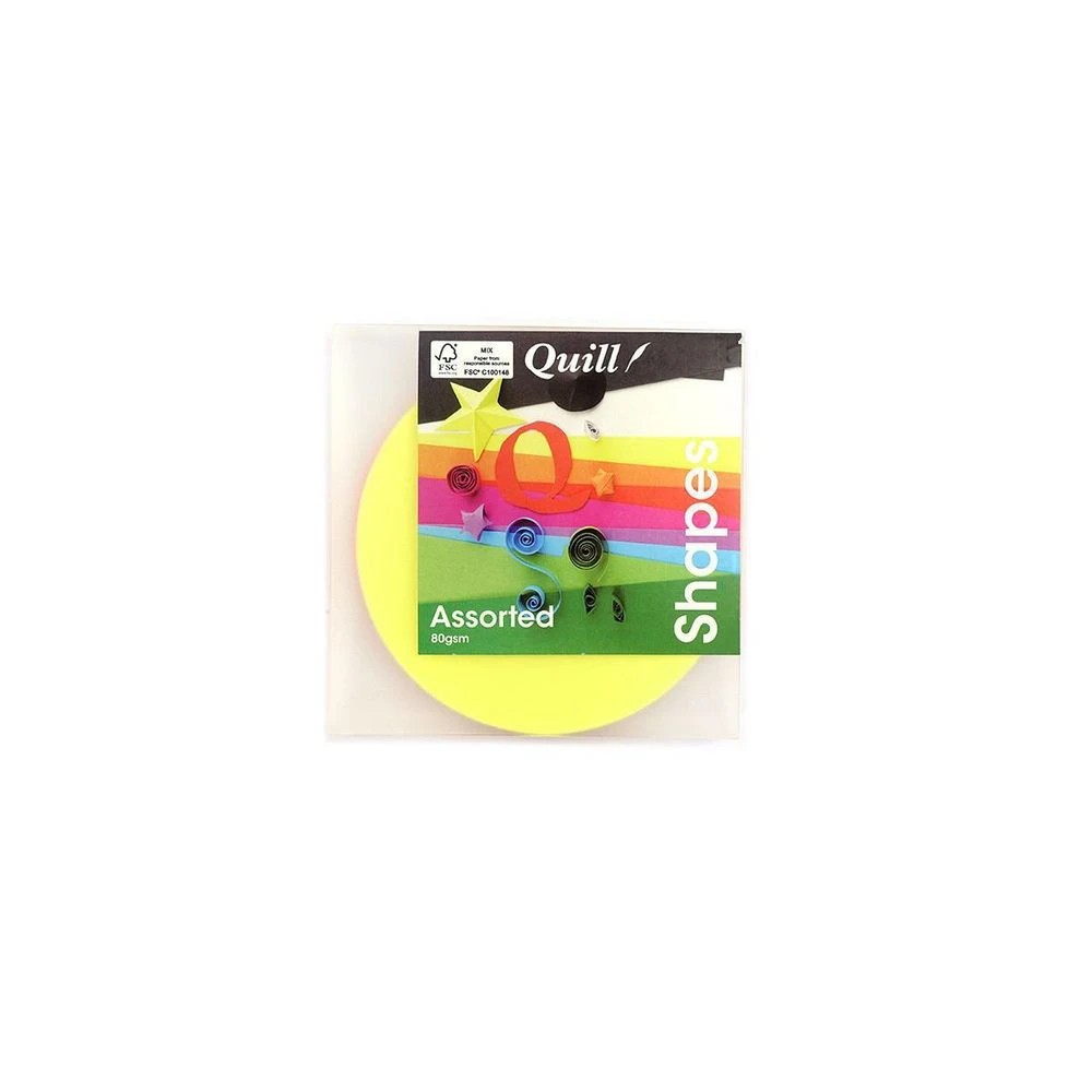 2 Quill Paper Shapes Fluoro Circle 100 Pack, 2 of 2