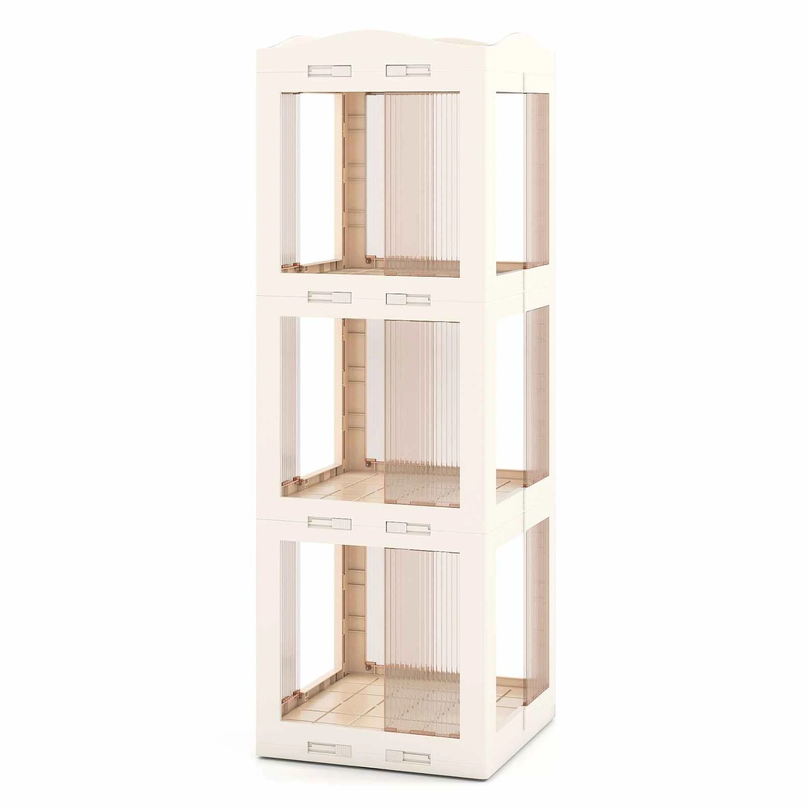 1 Costway 360° Rotating Bookshelf 5-Tier Corner Bookcase Display Shelf Storage Organiser, 1 of 3