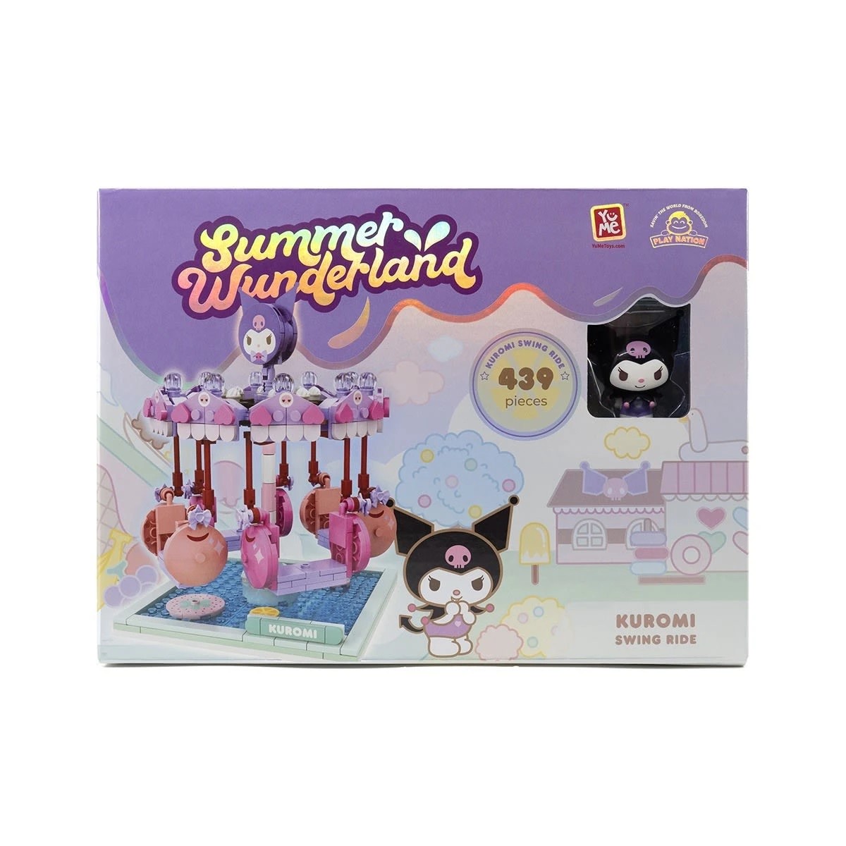 2 Hello Kitty and Friends YuMe Blocks: Summer Wunderland Series Kuromi Swing Ride, 2 of 7