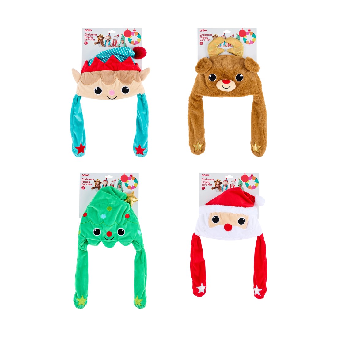 10 Christmas Flappy Ears Hat - Assorted, 10 of 10