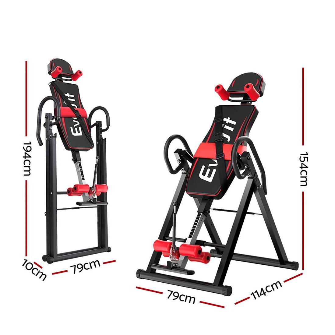 2 Everfit Inversion Table Gravity Exercise Inverter Back Stretcher Home Gym - Multi, 2 of 7