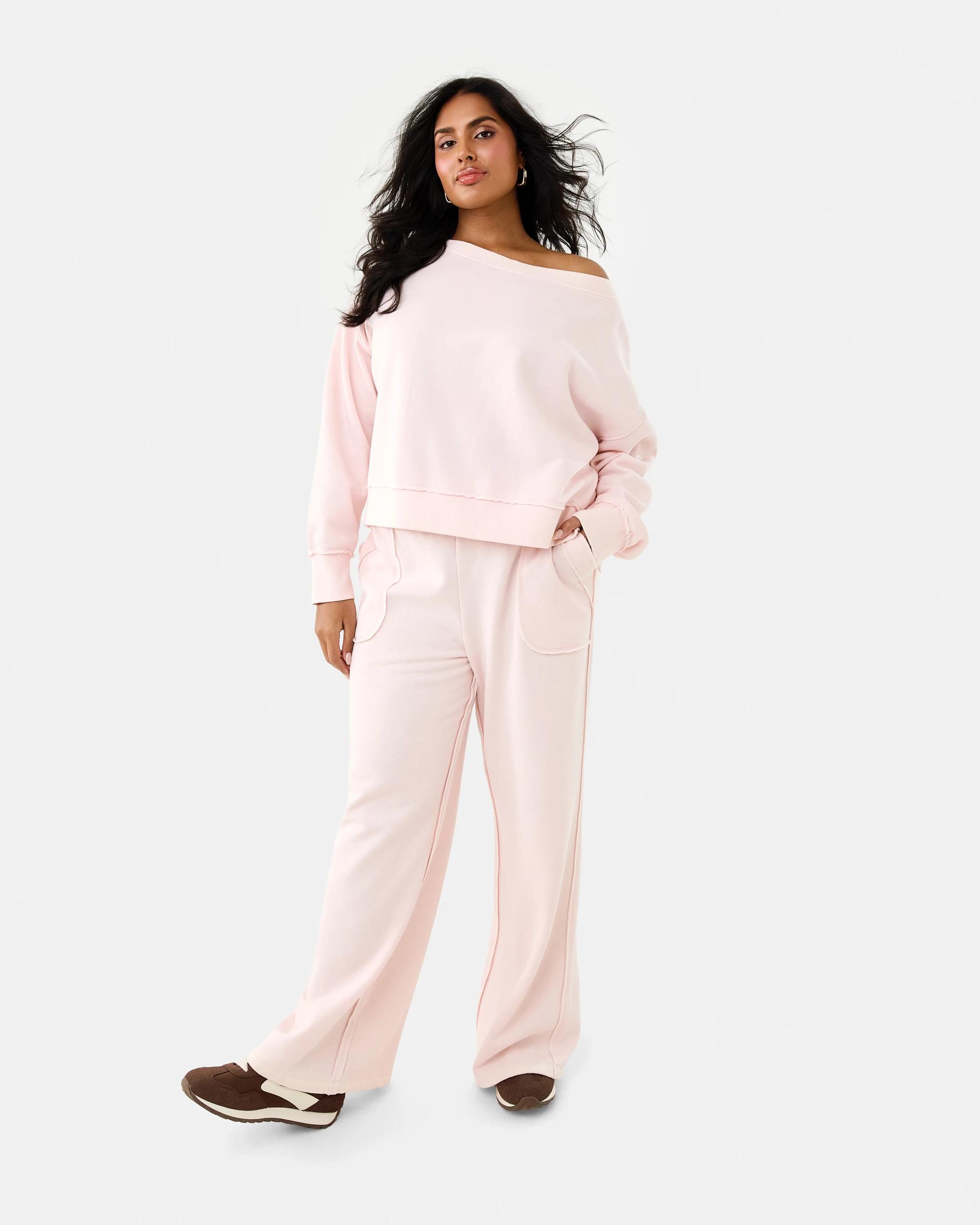 4 Off The Shoulder Sweatshirt Bllet Pink, 4 of 10