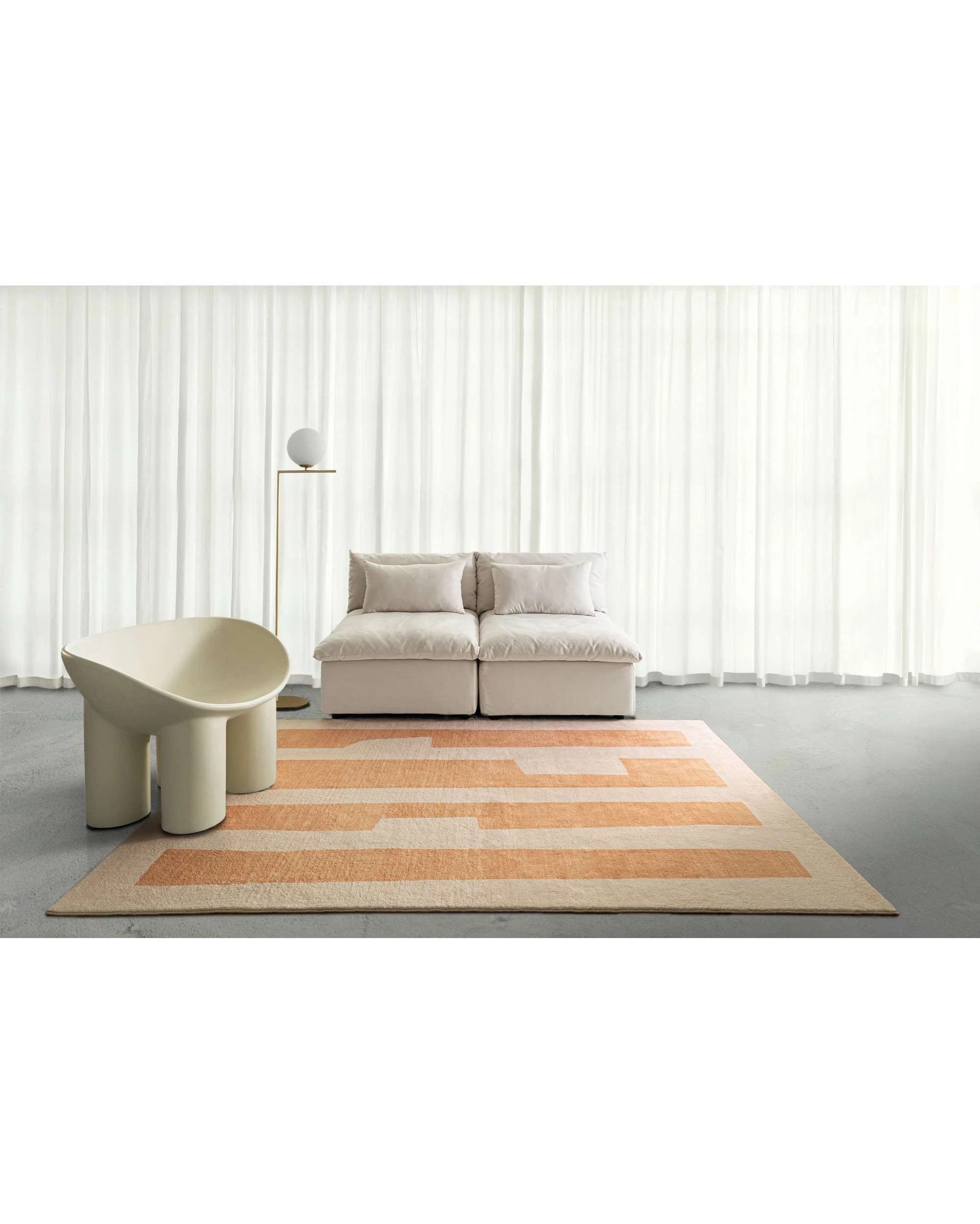 2 Loopsie Harlem Printed Washable Rug-180cm x 120cm - Beige, 2 of 8