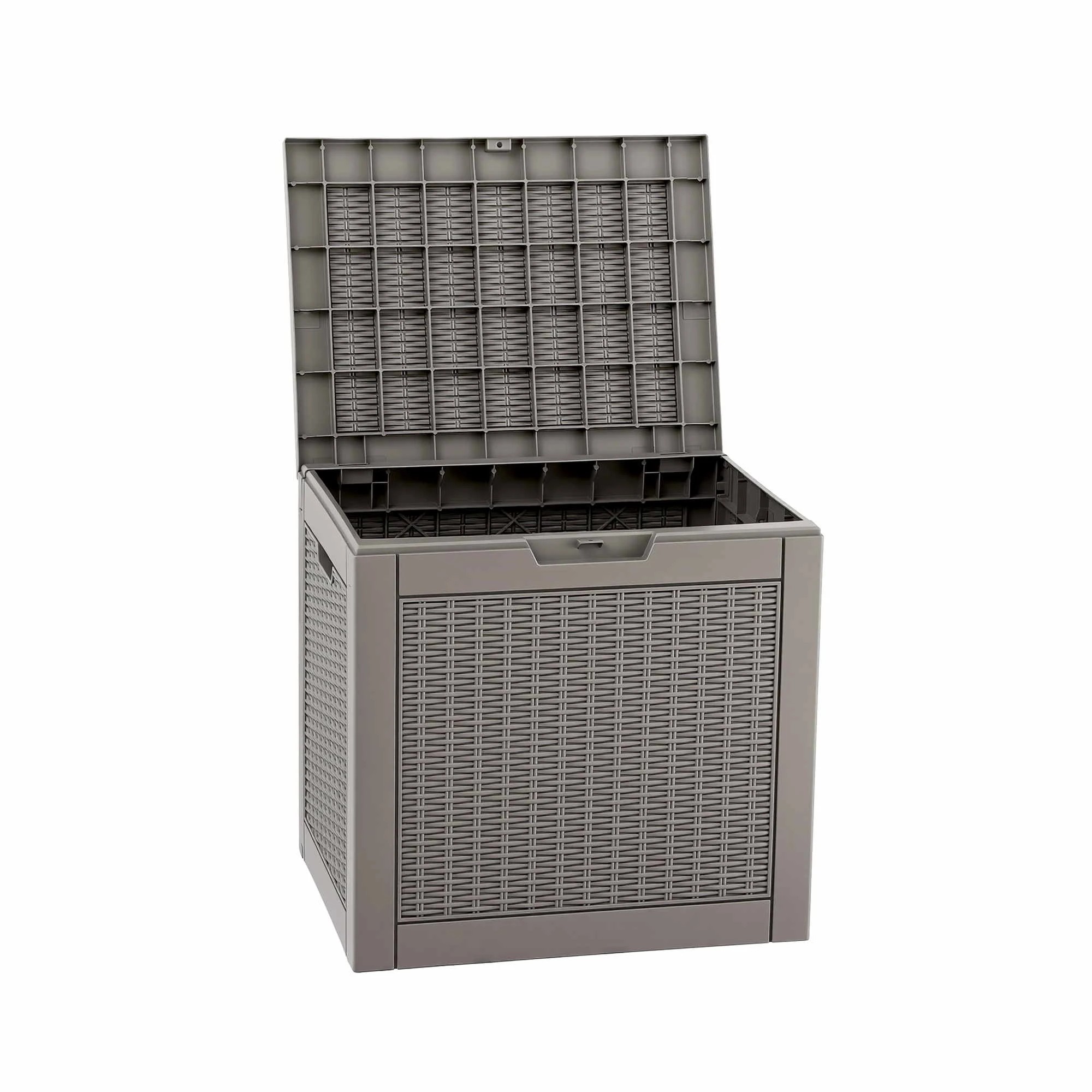 4 Gardeon Outdoor Storage Box 118L Container Lockable Garden Toy Tool Rattan-Texture - Brown, 4 of 9